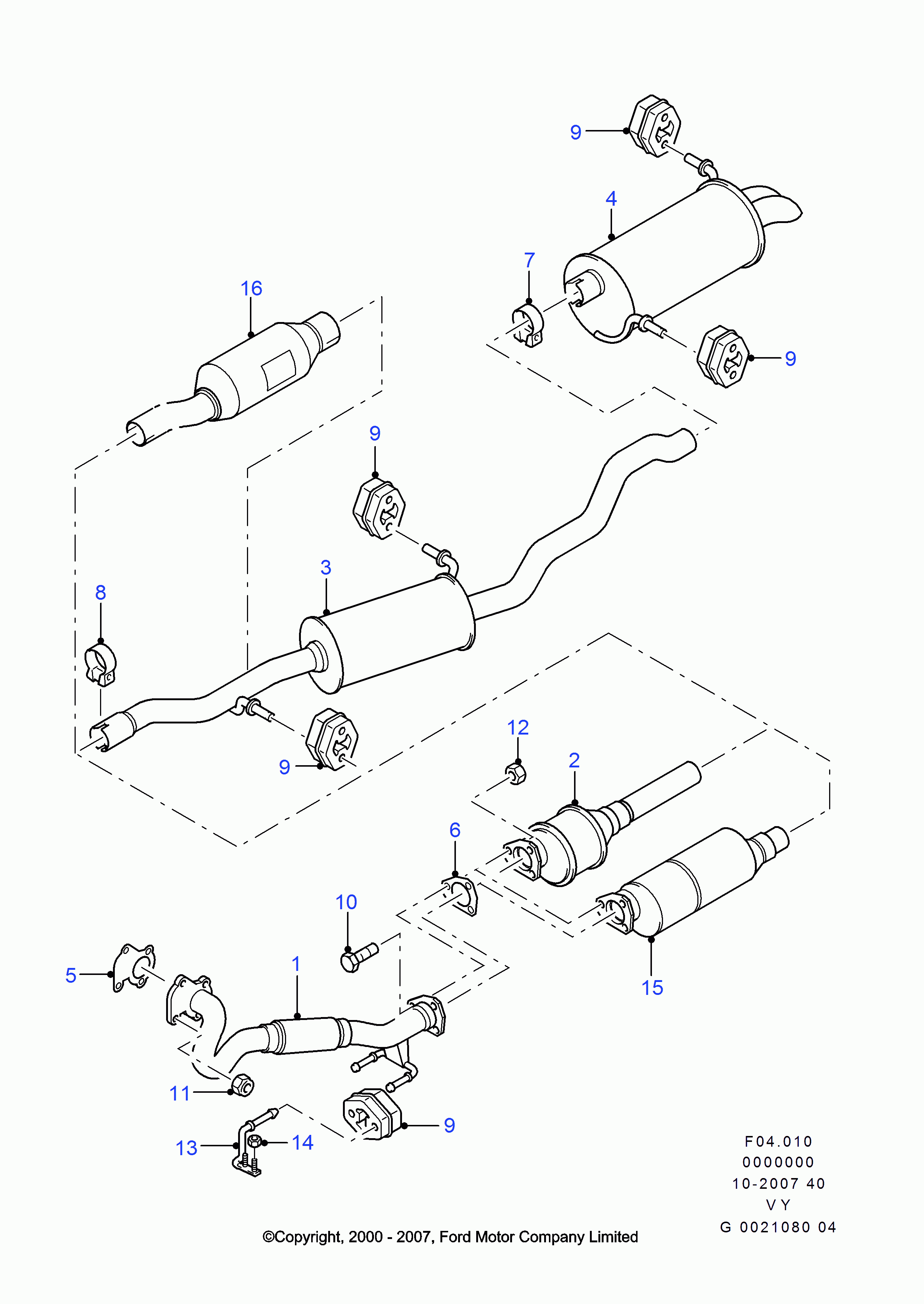 FORD 7.257.171 - Blīve, Izplūdes caurule onlydrive.pro