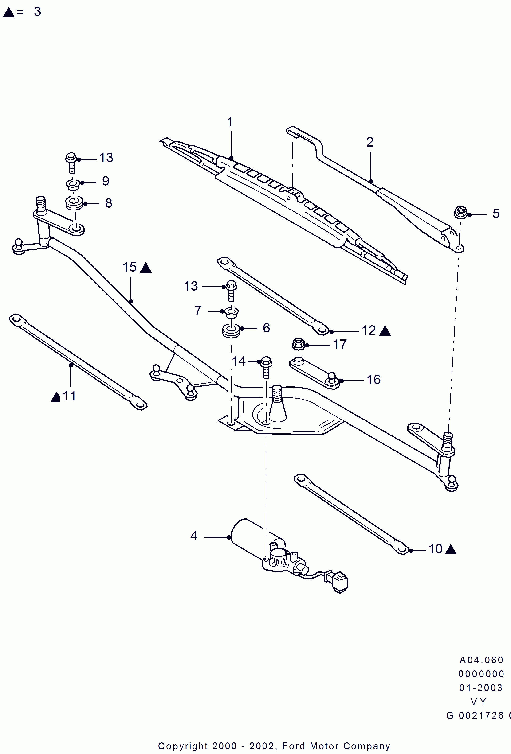 FORD 1 121 112 - Wiper Arm, window cleaning onlydrive.pro