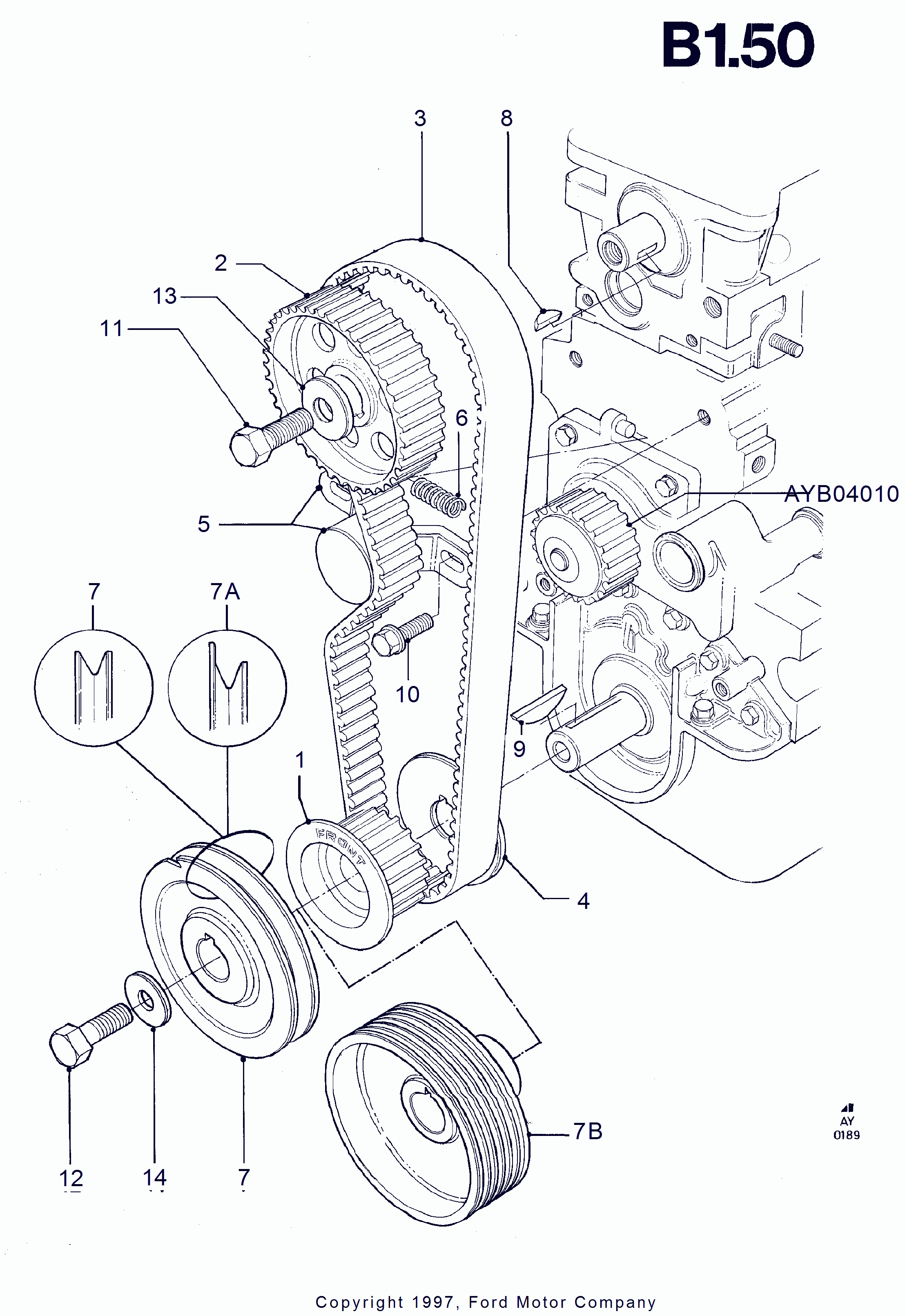 FORD 6 711 044 - Зубчатый ремень ГРМ onlydrive.pro