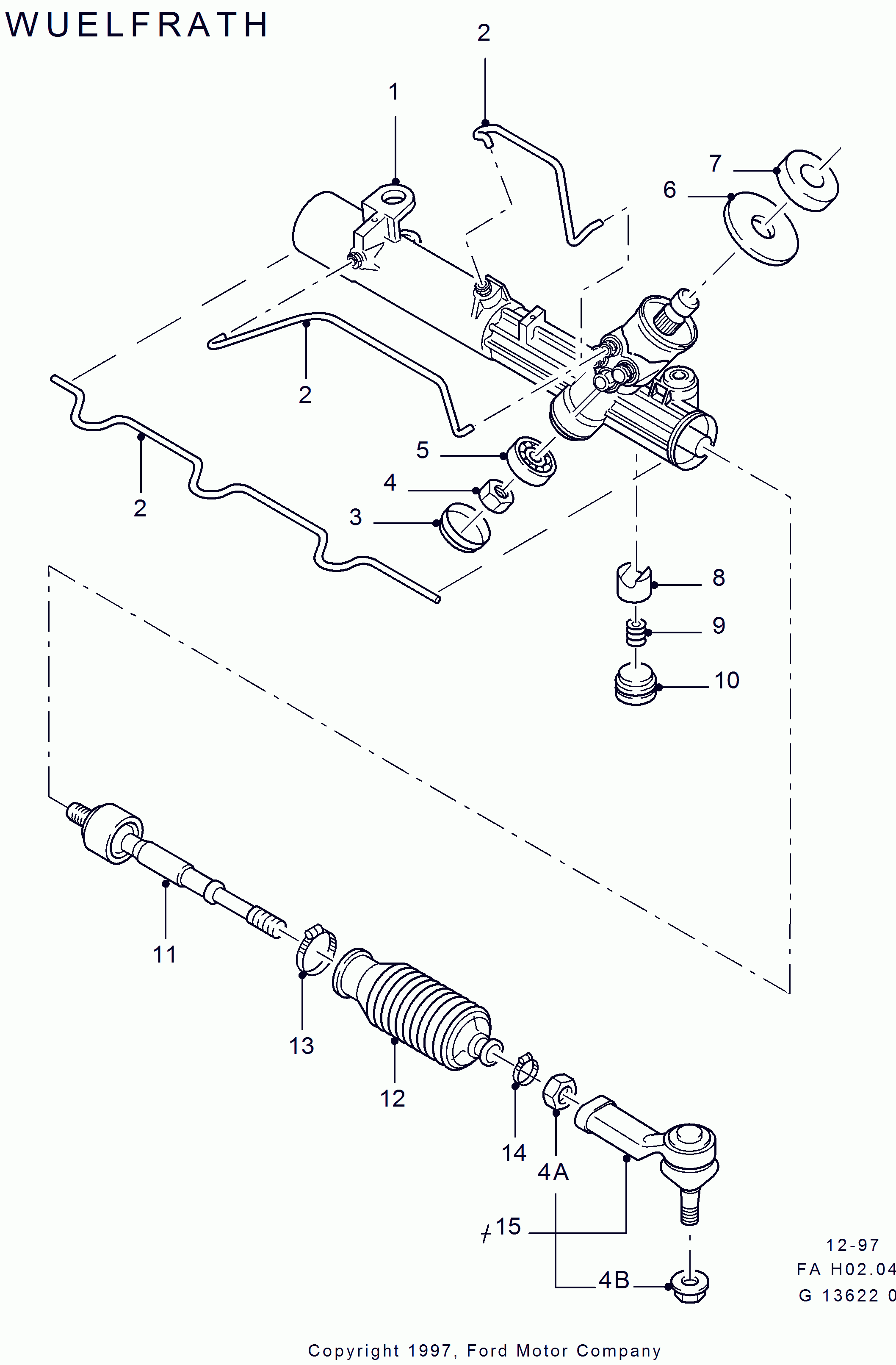 FORD 1024130 - Inner Tie Rod, Axle Joint onlydrive.pro