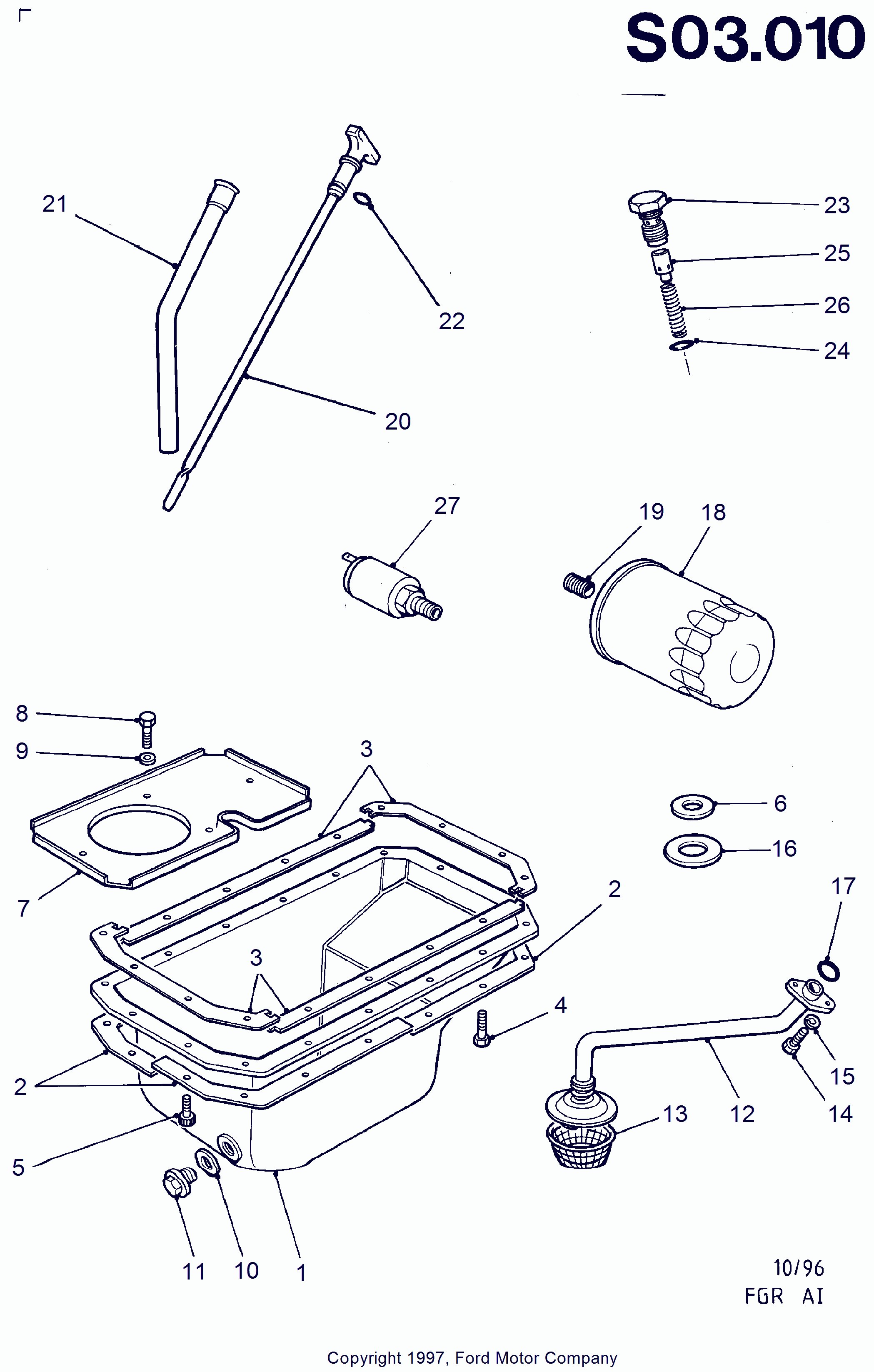 FORD 6 193 087 - Blīve, Eļļas vācele onlydrive.pro