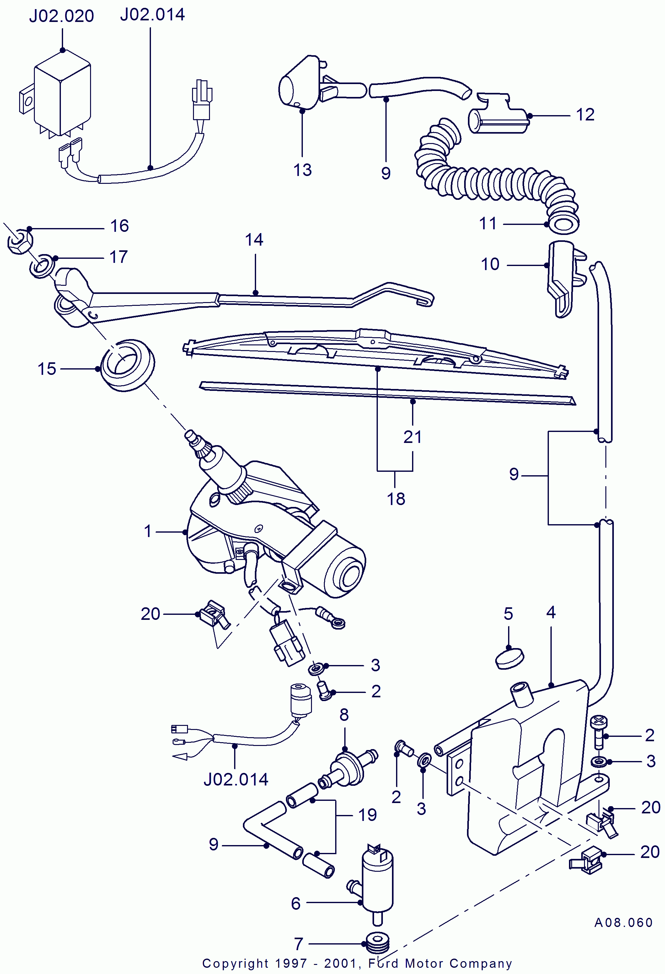 FORD 6 153 469 - Rear window wiper and washer: 1 pcs. onlydrive.pro