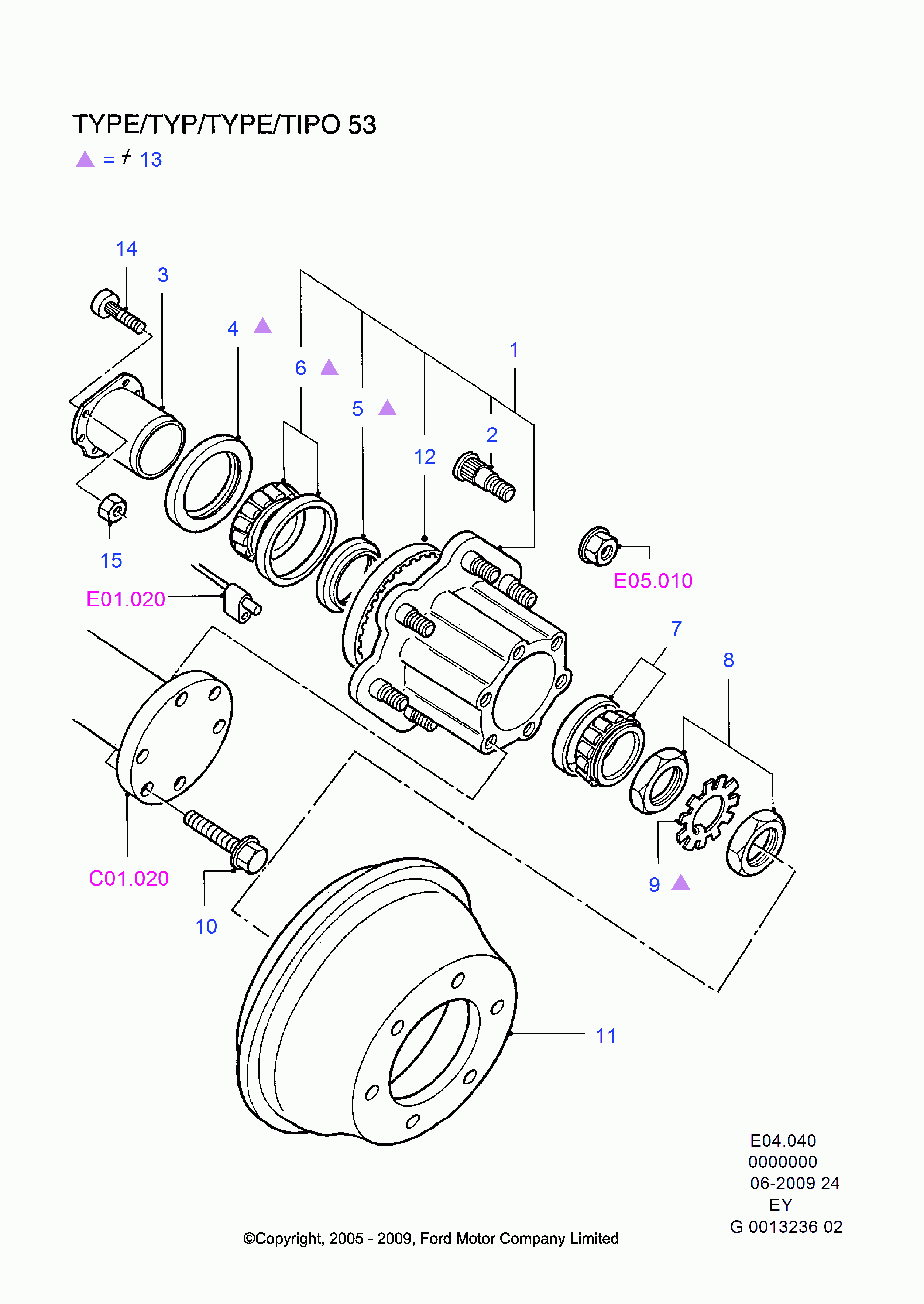 FORD 0634048 - Комплект подшипника, ступицы колеса onlydrive.pro