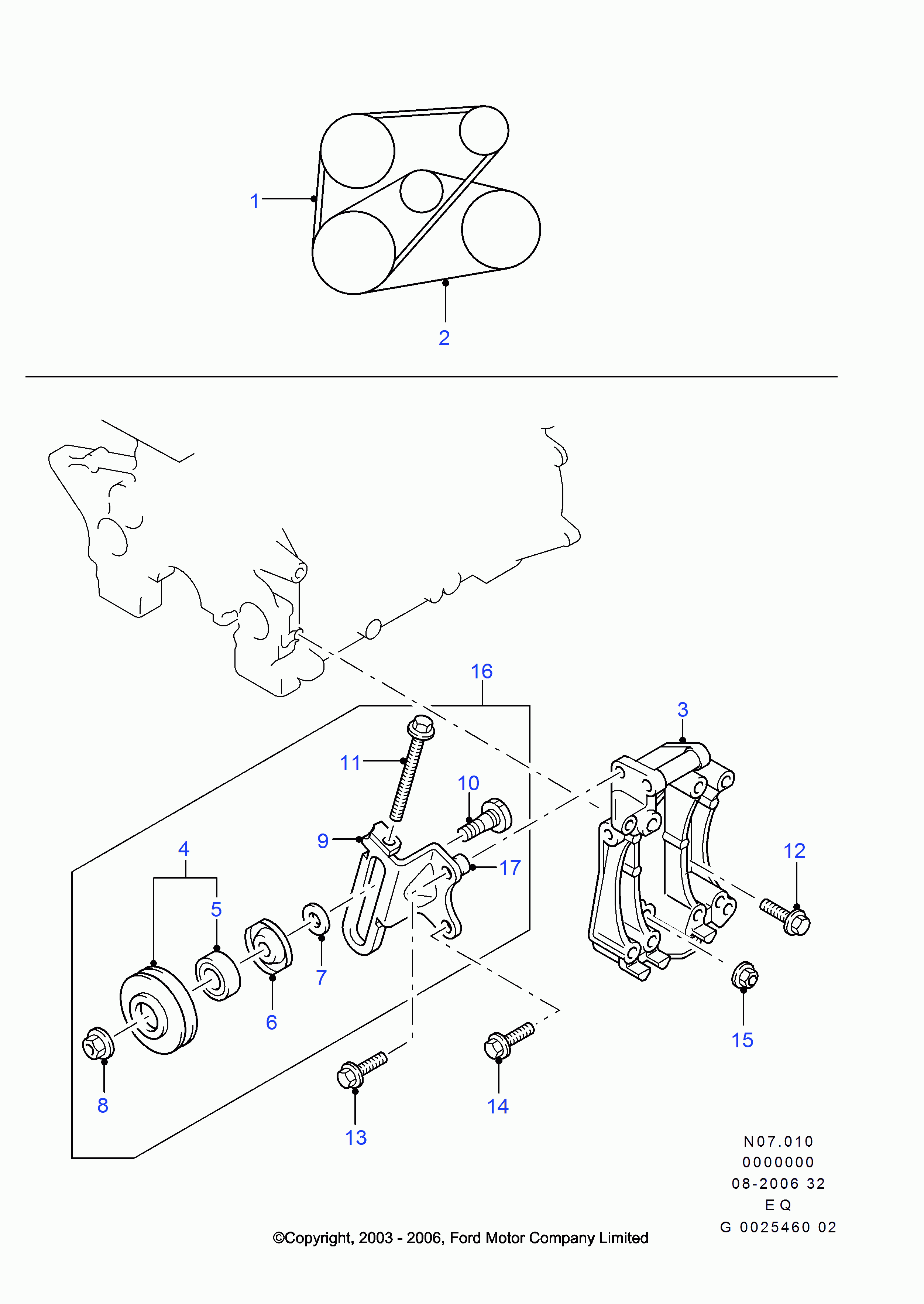 FORD 4982548 - Клиновой ремень, поперечные рёбра onlydrive.pro