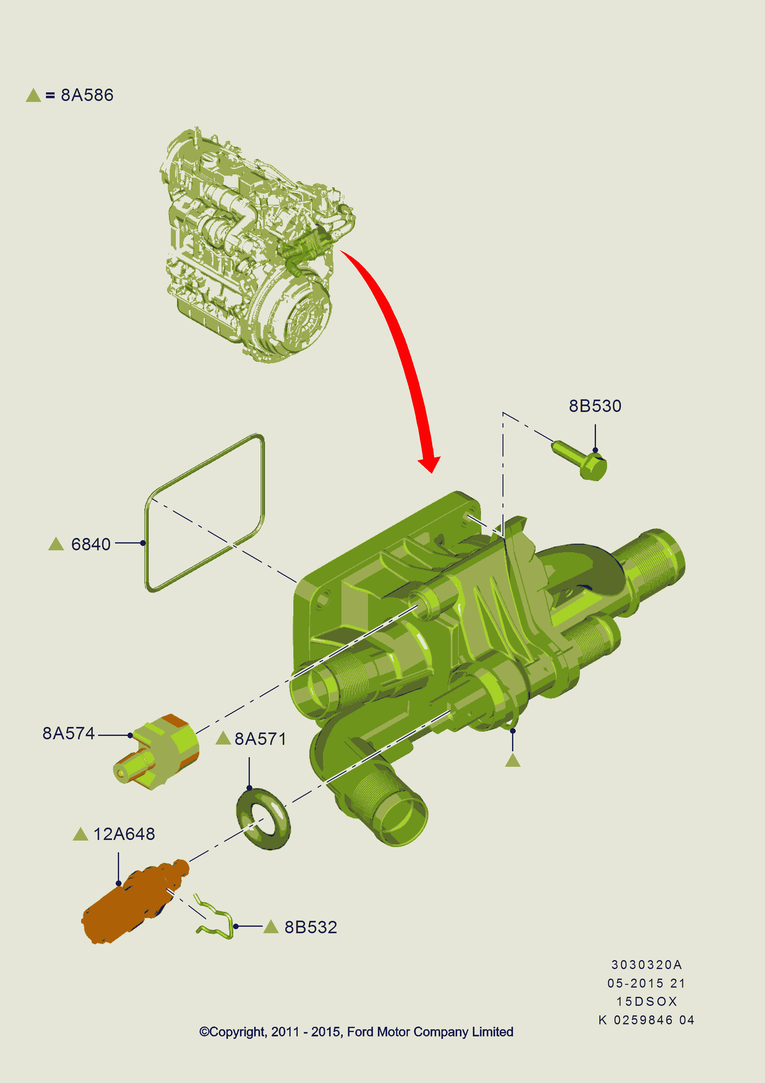 FORD 1 675 627 - Термостат охлаждающей жидкости / корпус onlydrive.pro