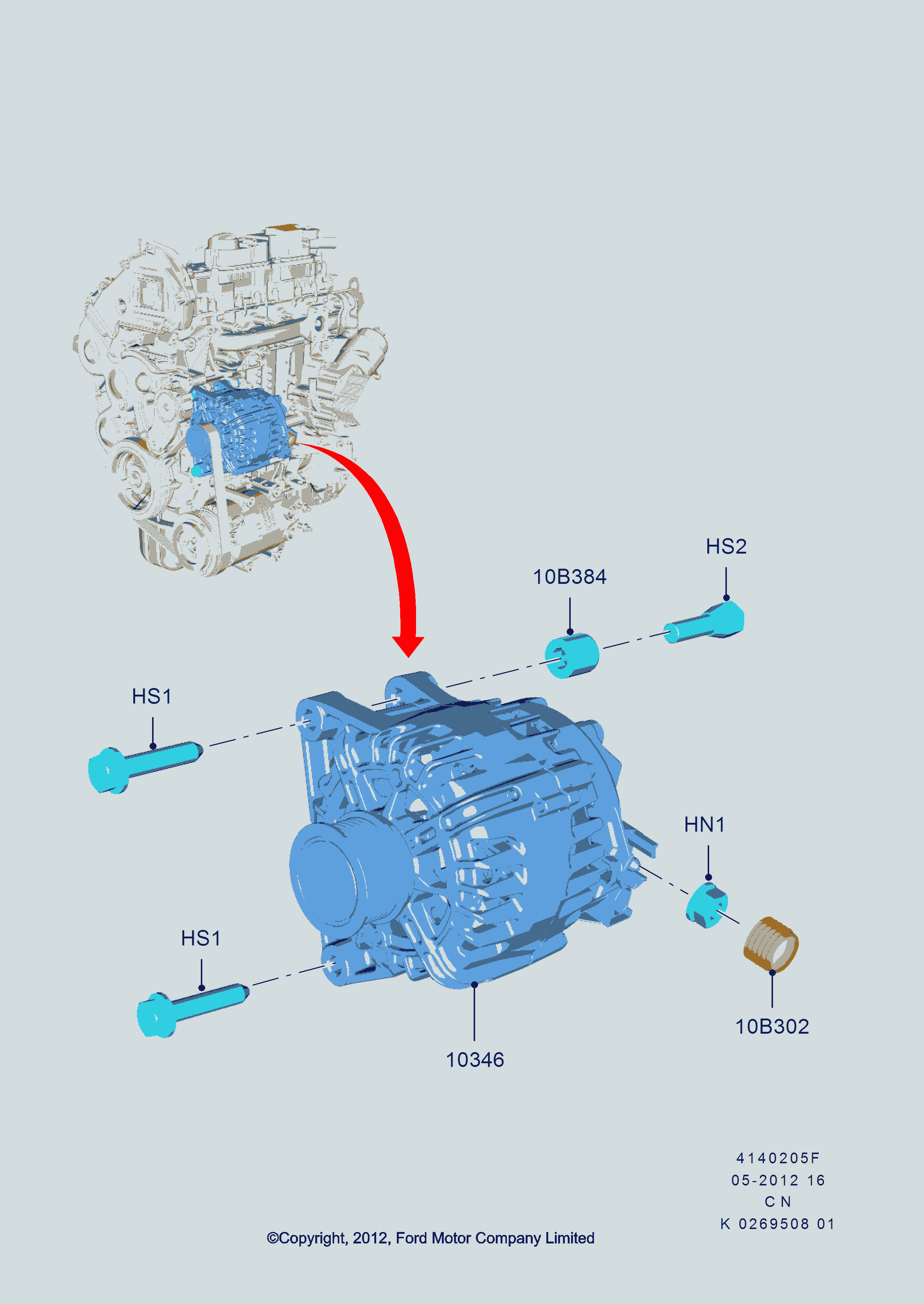 FORD 1889305 - Alternator onlydrive.pro