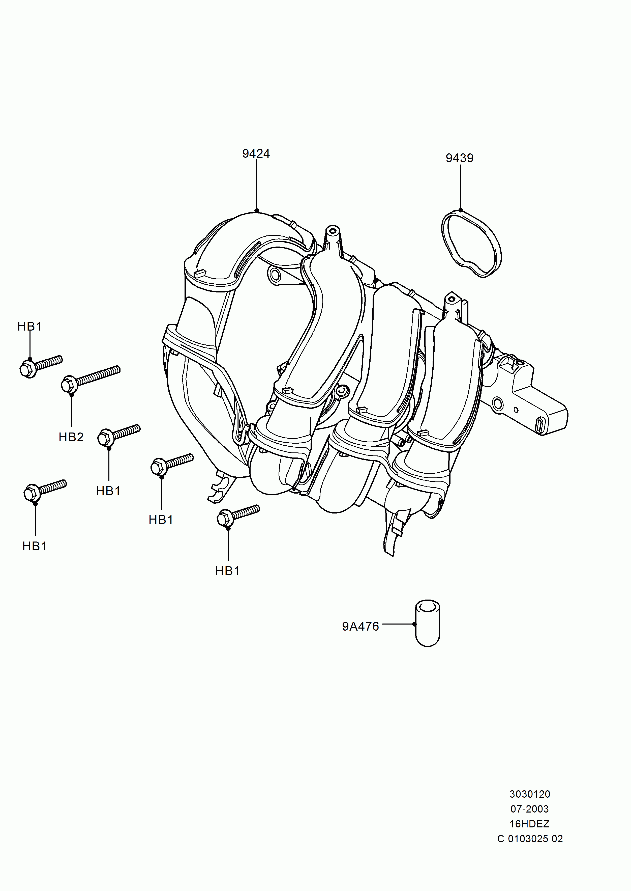 MAZDA 1142502 - Tarpiklis, įsiurbimo kolektorius onlydrive.pro