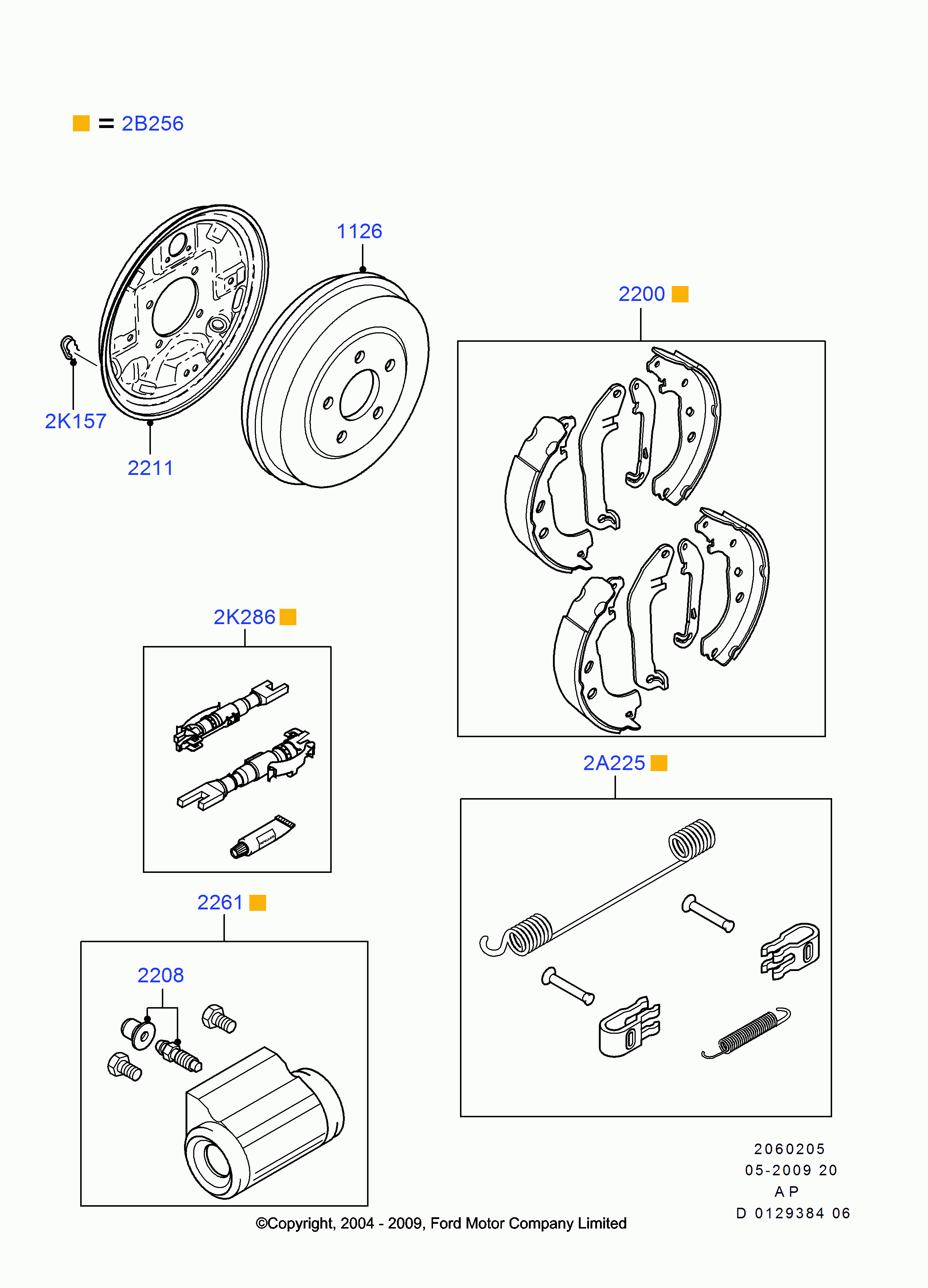 FORD 1385735 - Bremžu loku komplekts onlydrive.pro