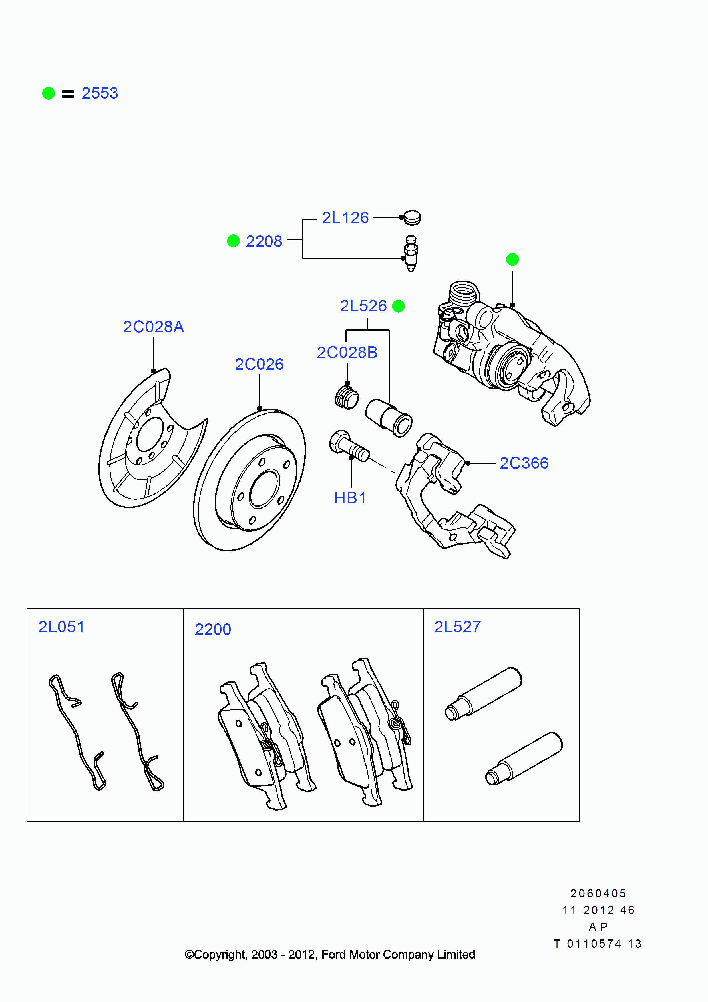 FORD 1360254 - Brake Pad Set, disc brake onlydrive.pro