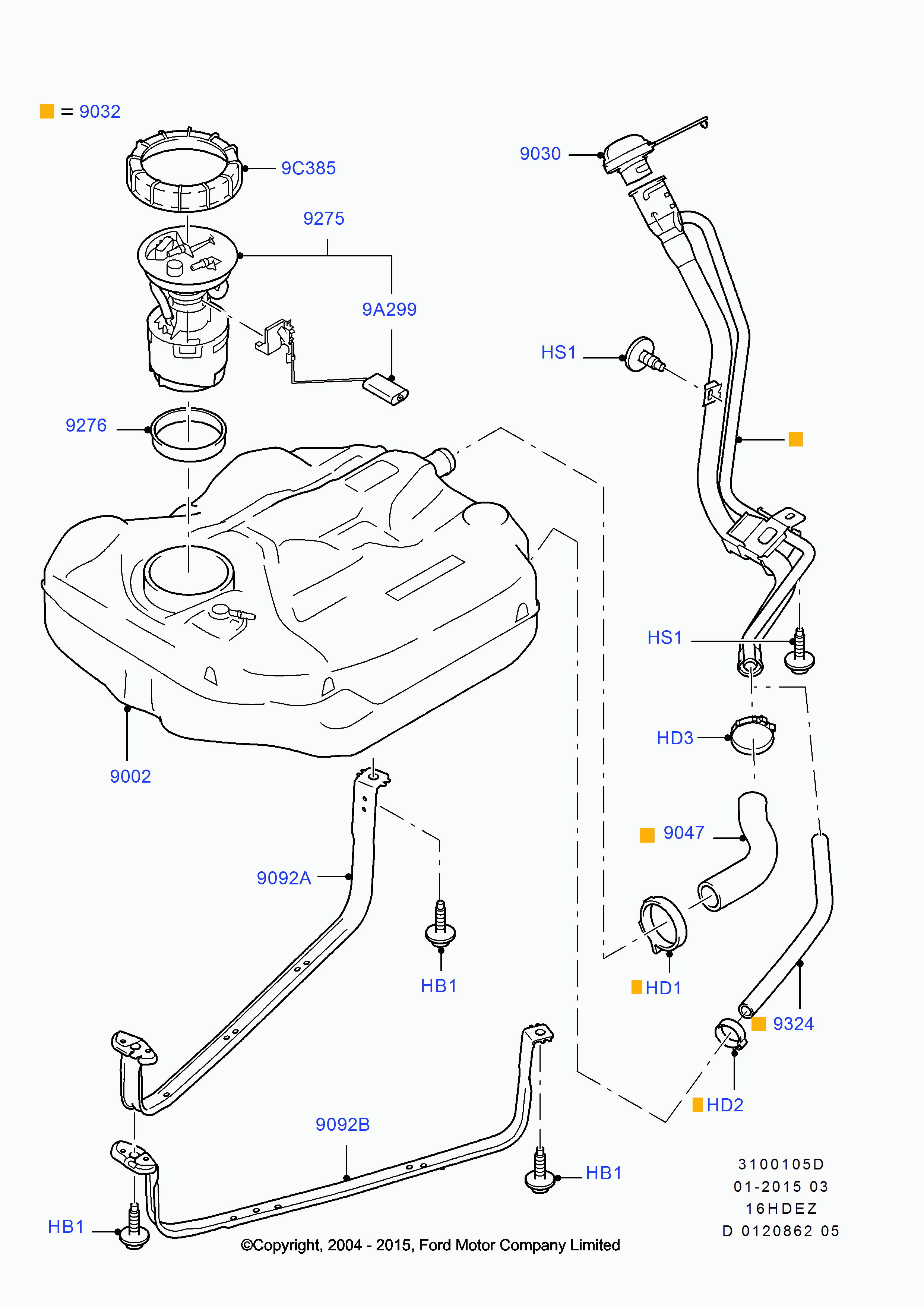 FORD 1252227 - Fuel tank & related parts: 1 pcs. onlydrive.pro