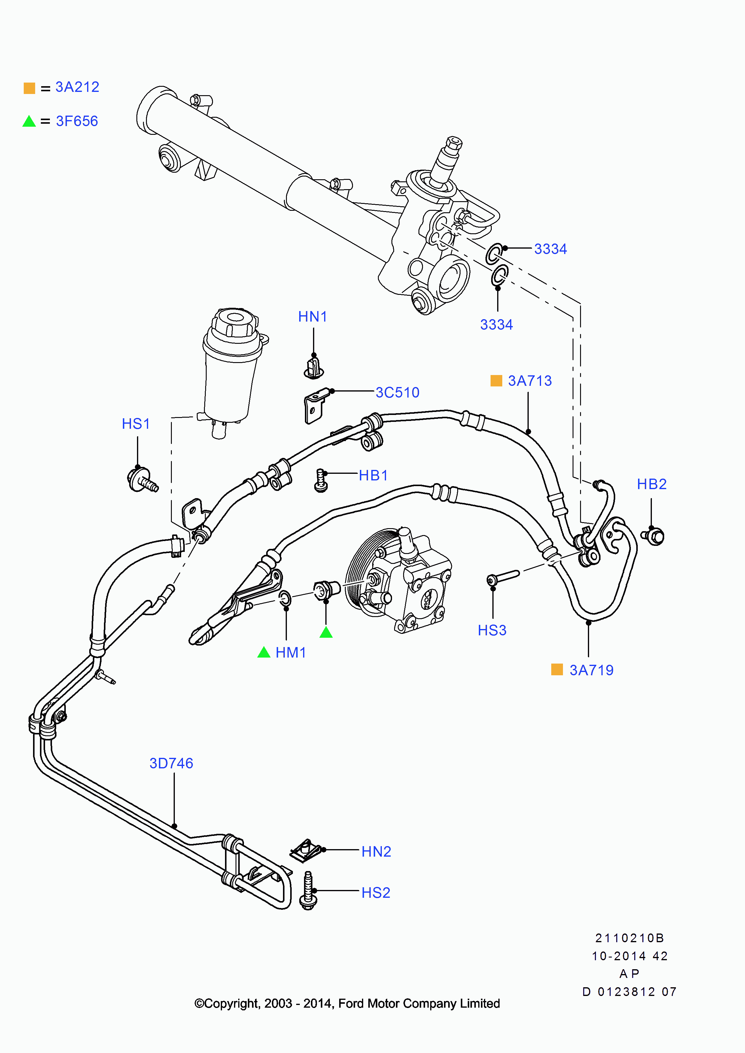 FORD 1743276 - Hidrauliskā šļūtene, Stūres iekārta onlydrive.pro