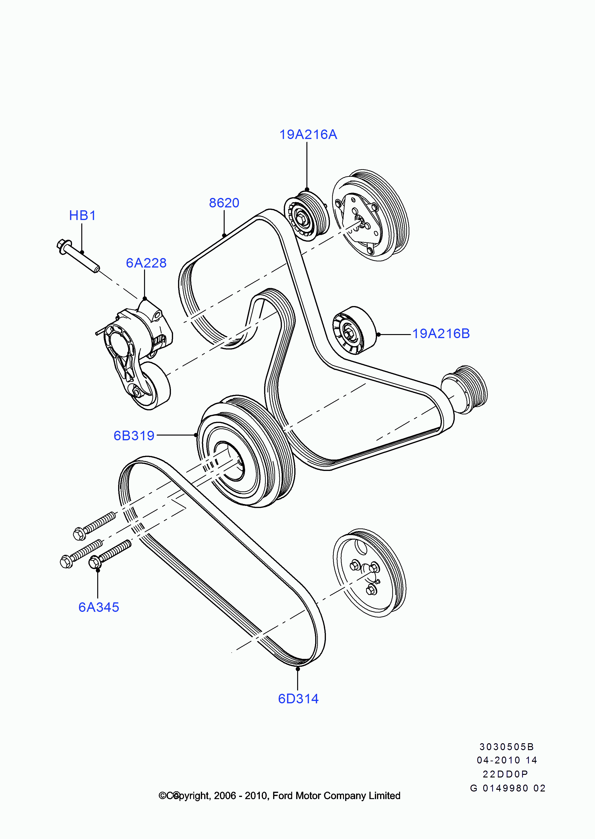 FORD 1723603 - V-Ribbed Belt onlydrive.pro