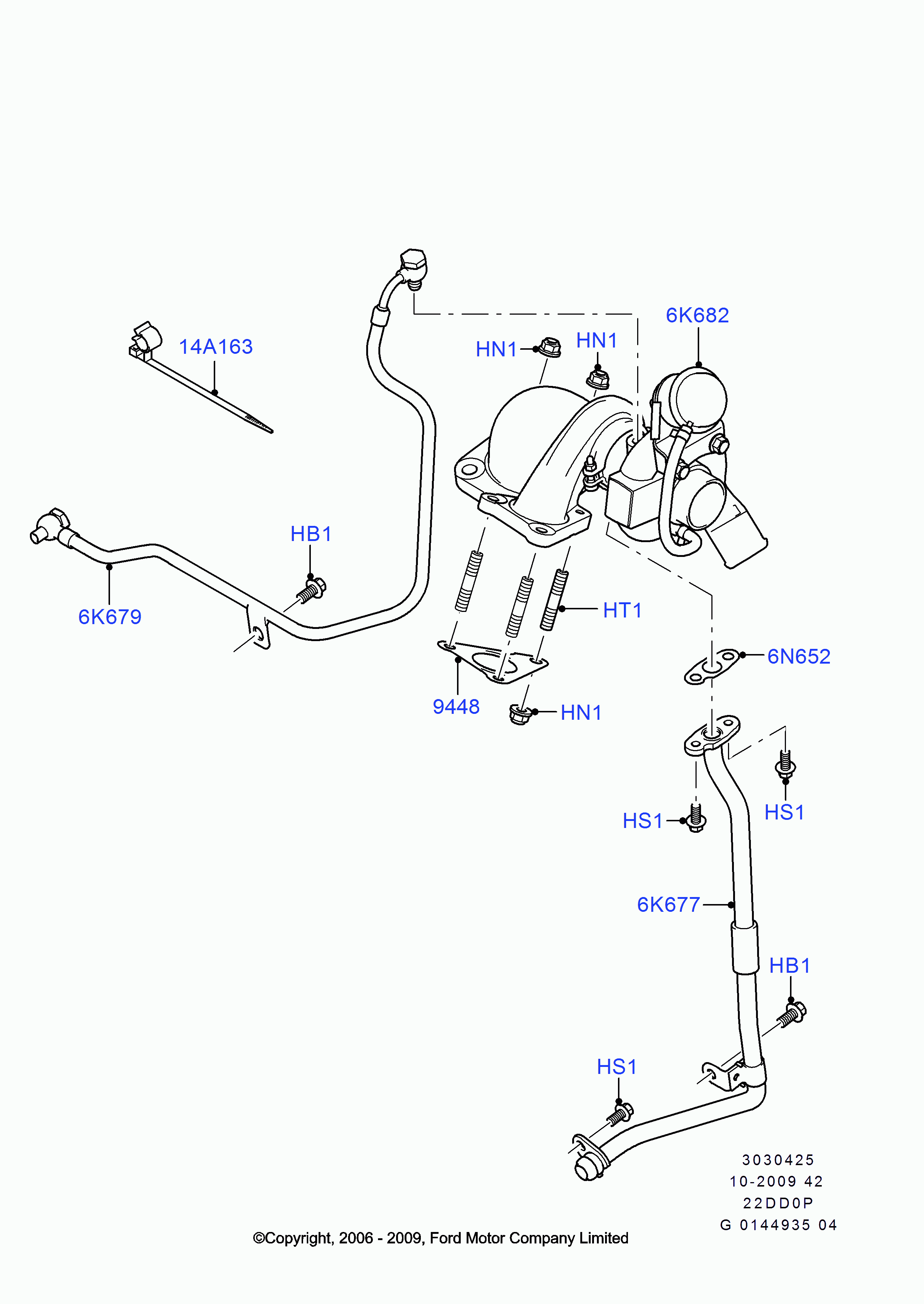 FORD 1744420 - Oil Pipe, charger onlydrive.pro