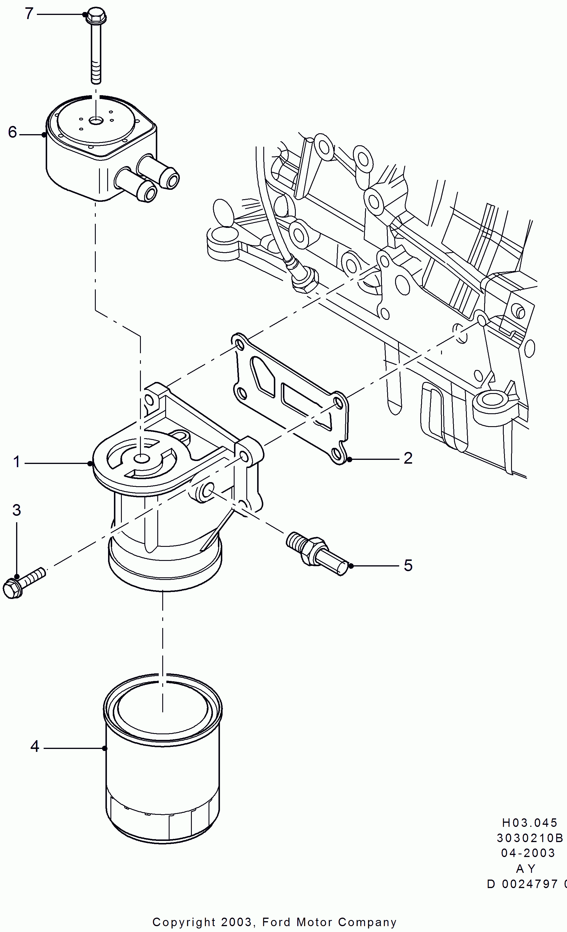 FORD 1 595 247 - Adaptor - oil filter: 1 pcs. onlydrive.pro