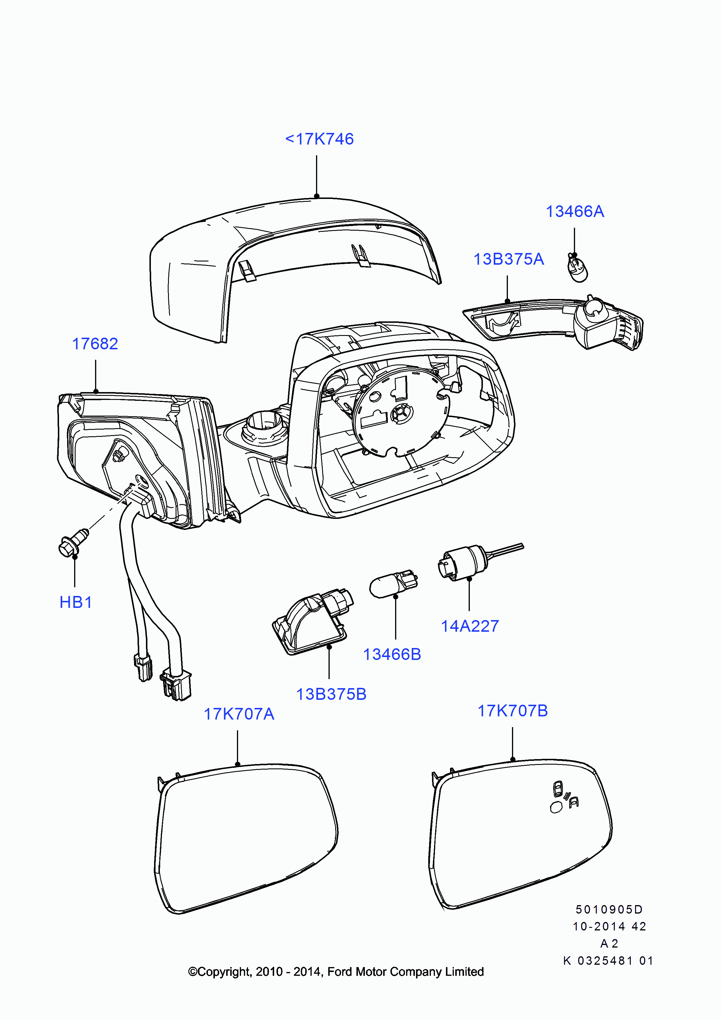 FORD 1539407 - Cover, housing, outside mirror onlydrive.pro