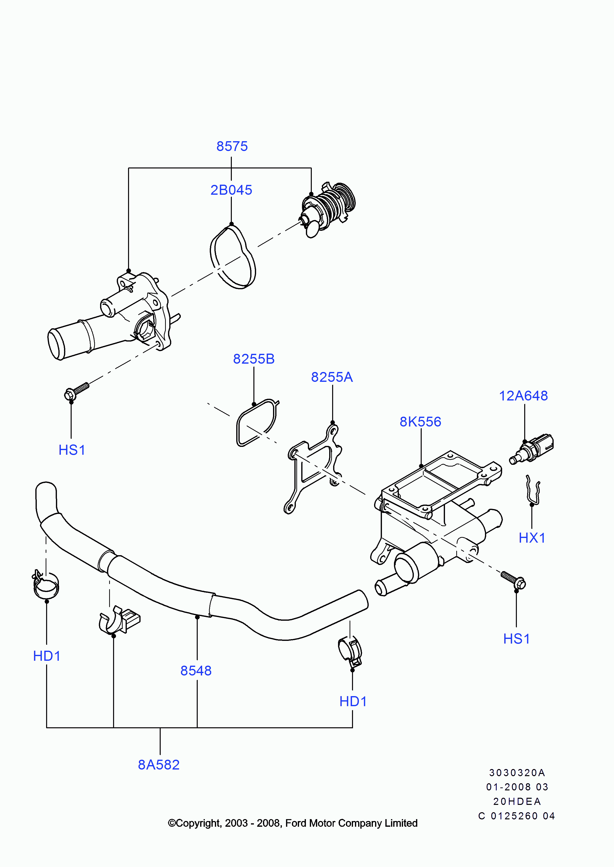 FORD 1 505 640 - Termostaat,Jahutusvedelik onlydrive.pro