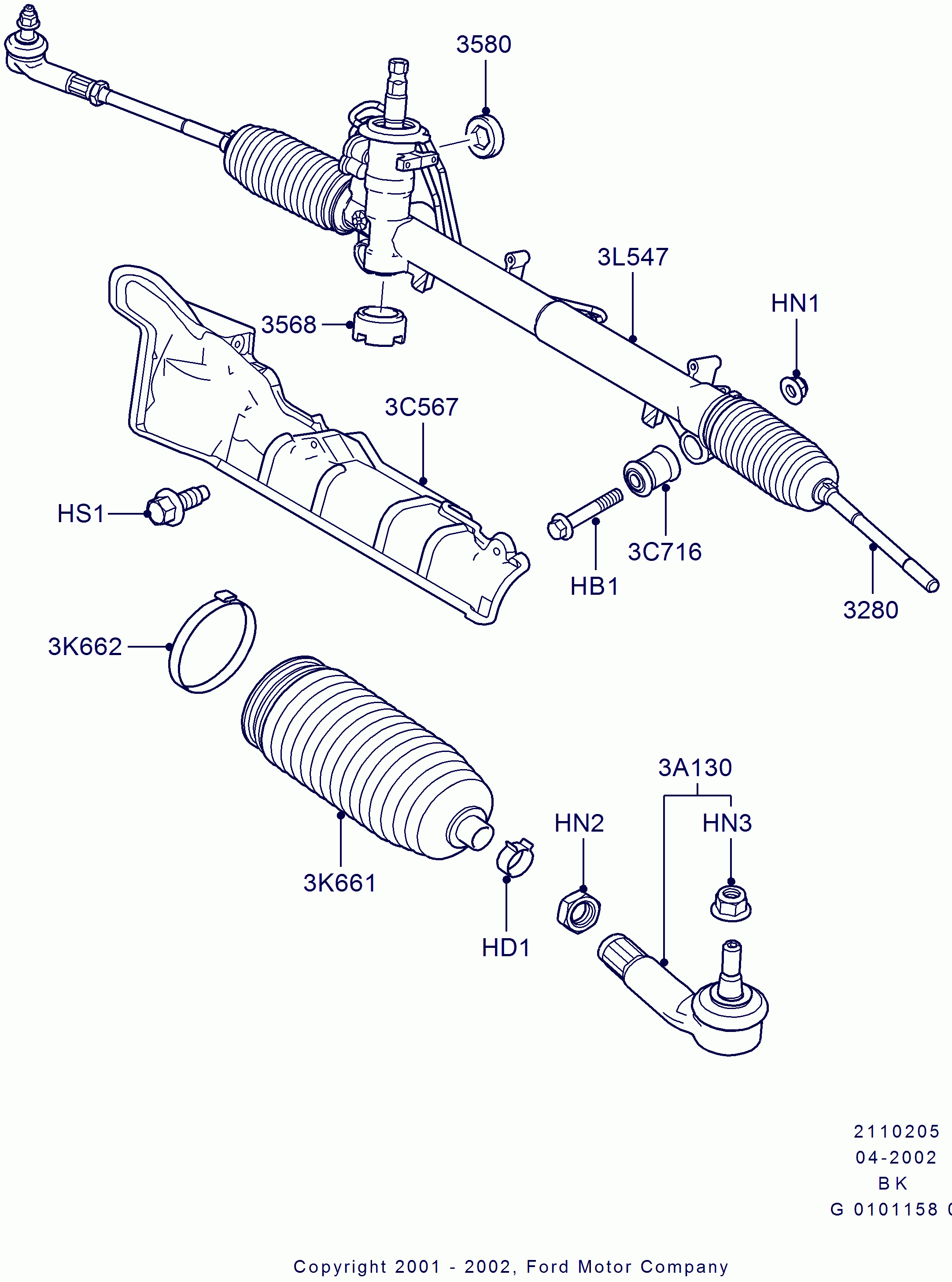 FORD 4472940 - Inner Tie Rod, Axle Joint onlydrive.pro