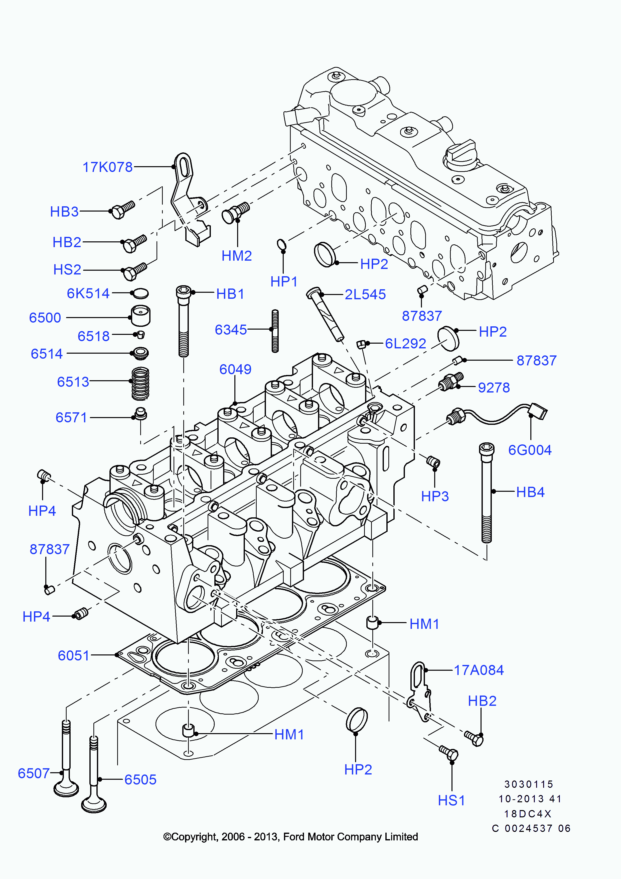 FORD 1079926 - Bolt Kit, cylinder head onlydrive.pro