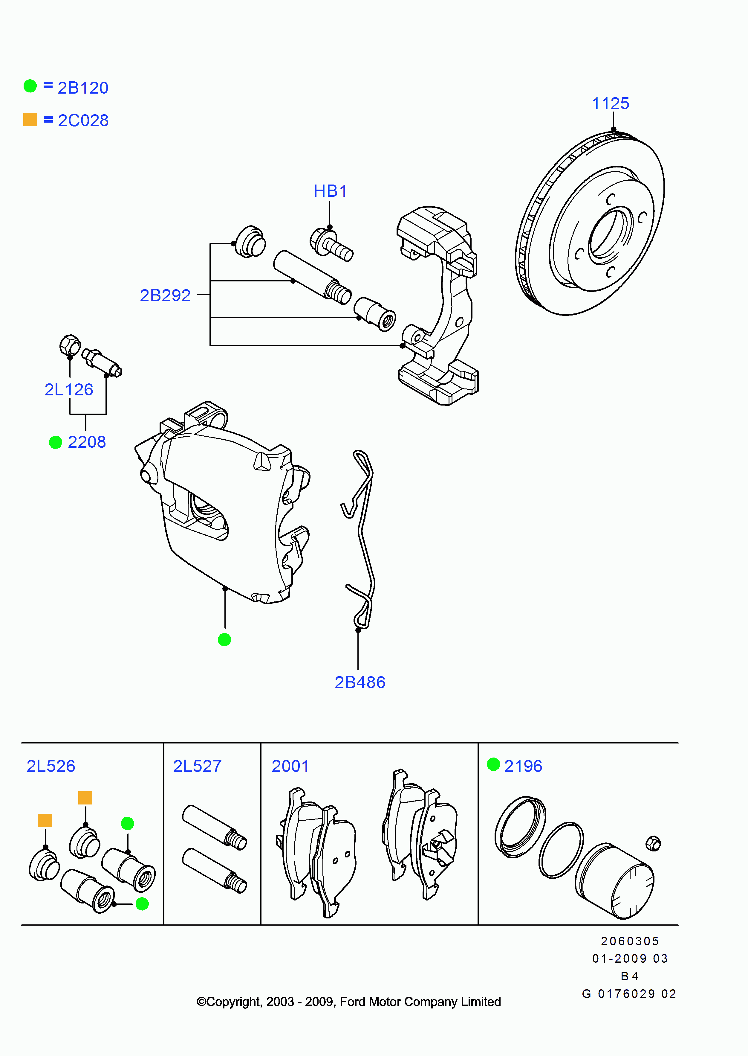 FORD 1682876 - Front brake discs and calipers: 1 pcs. onlydrive.pro