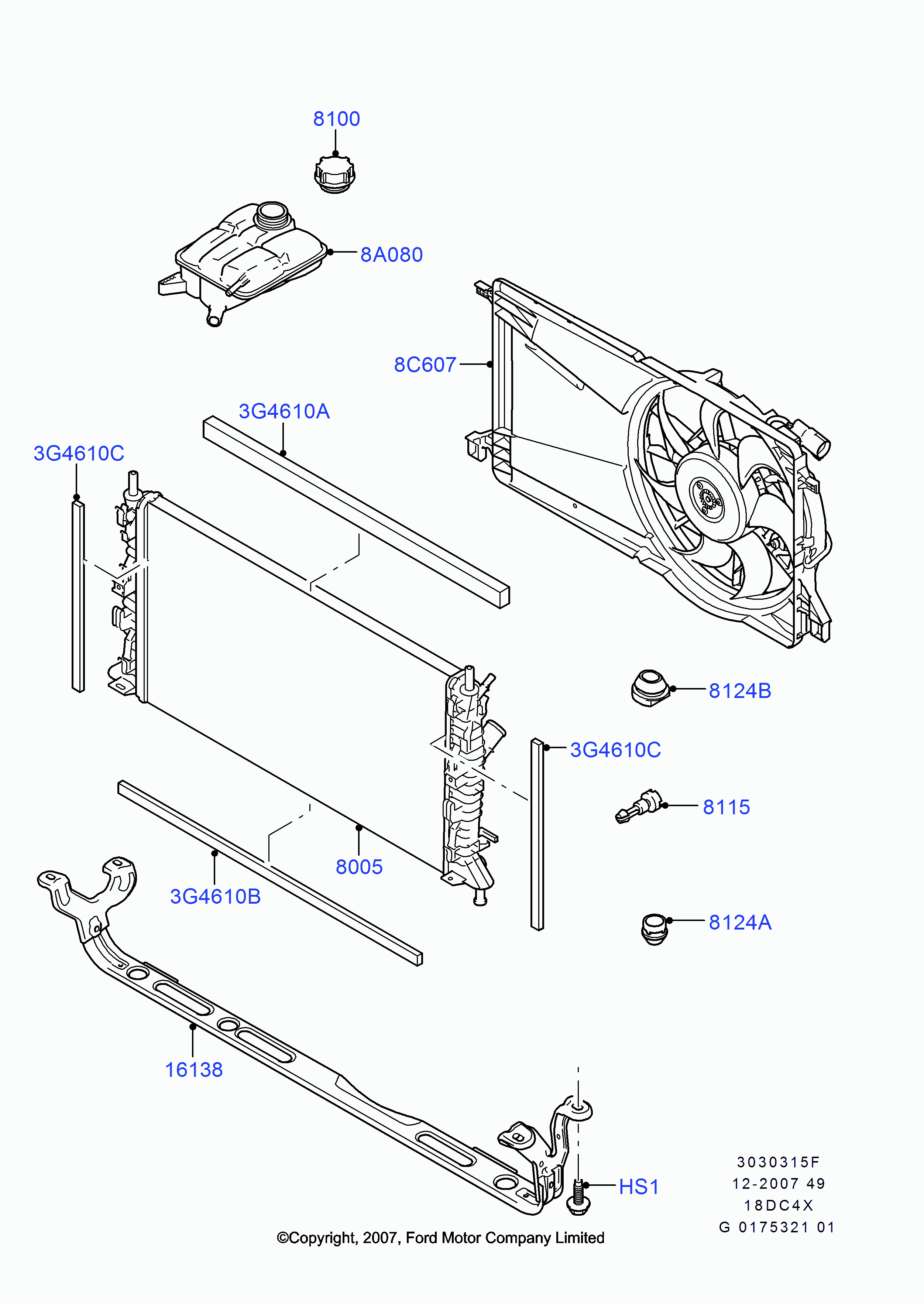 FORD 1425193 - Išsiplėtimo bakelis, aušinimo skystis onlydrive.pro