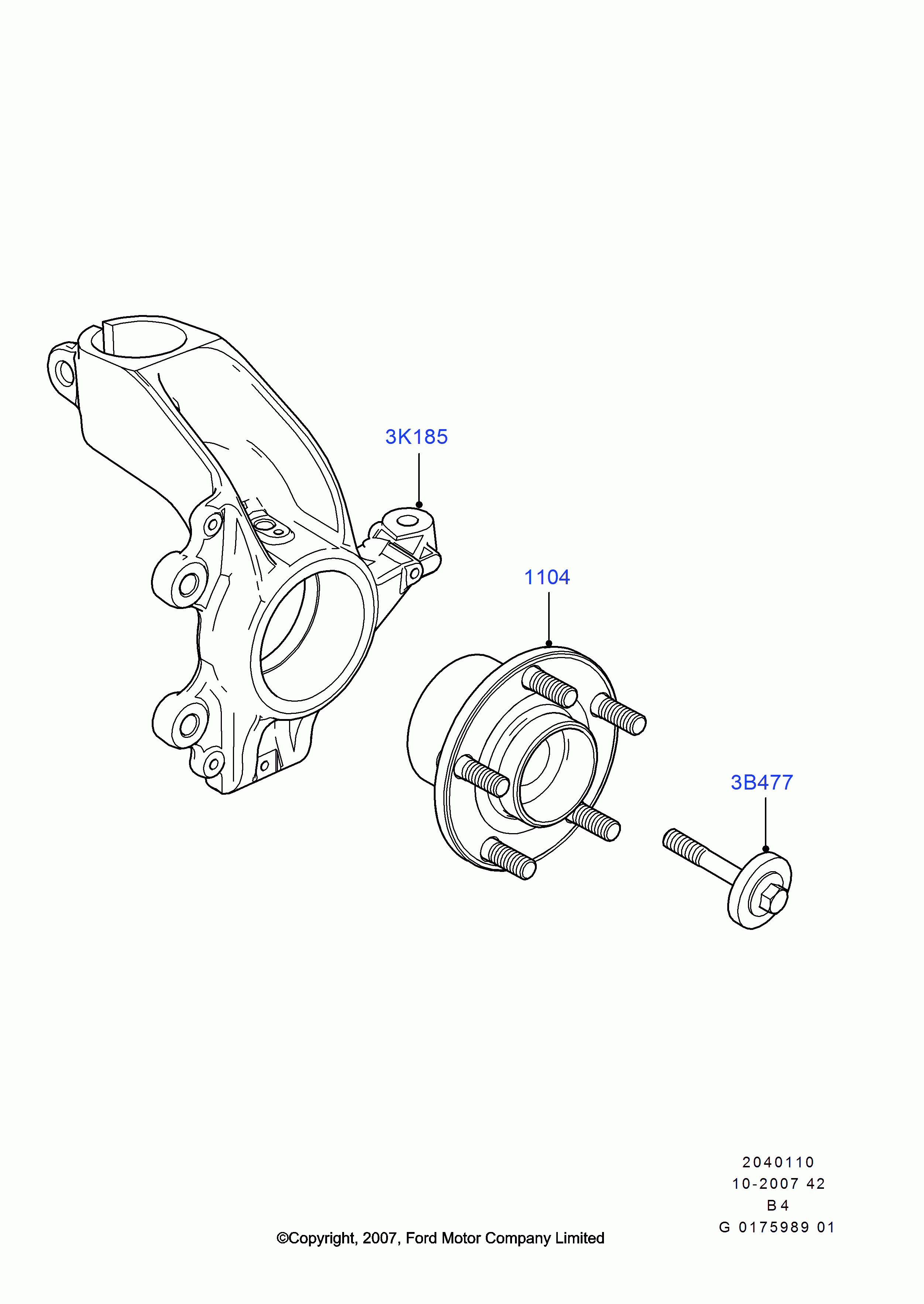 FORD 1471854 - Bearing Kit, wheel hub onlydrive.pro