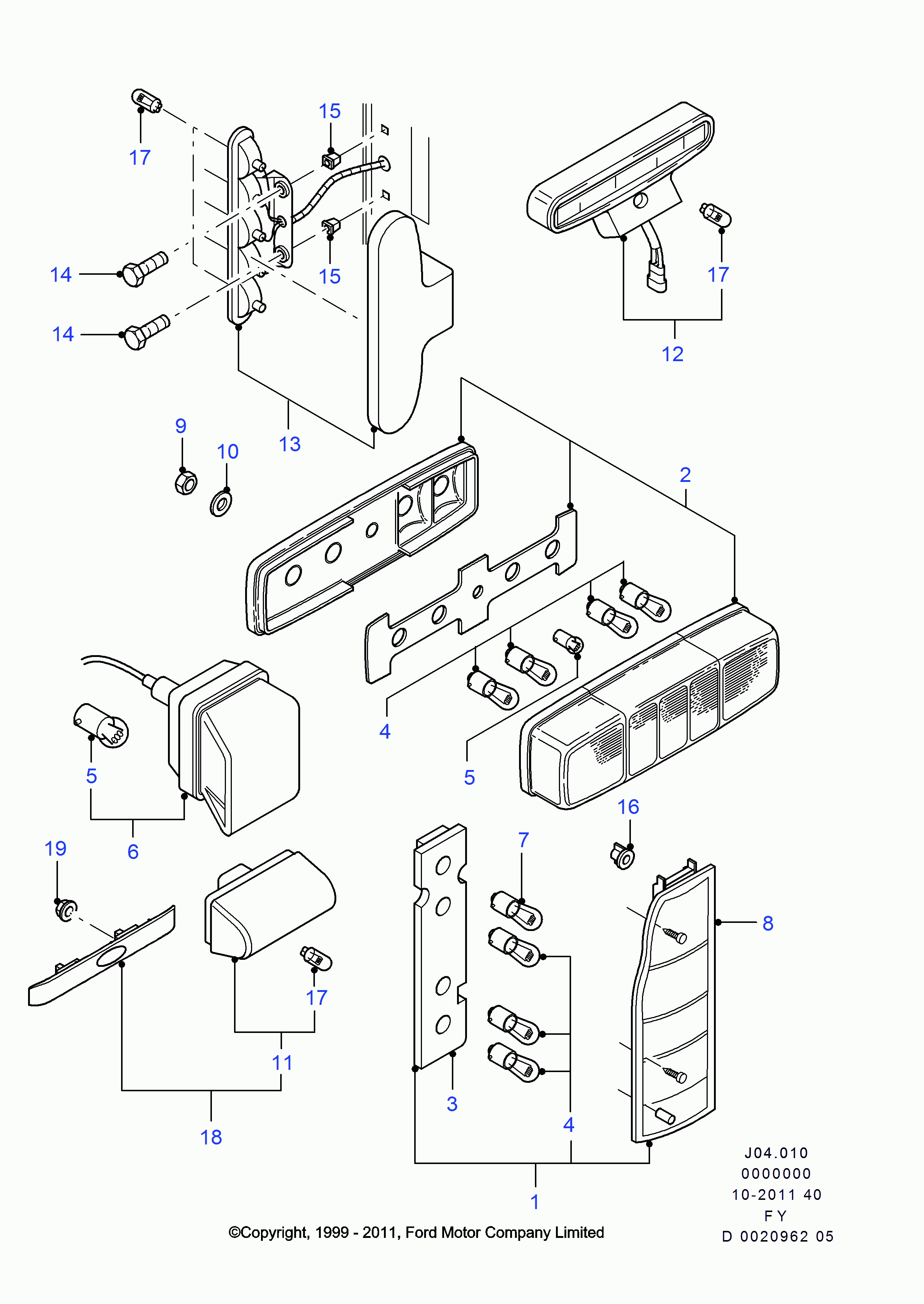 FORD 1 205 701 - Задний фонарь onlydrive.pro