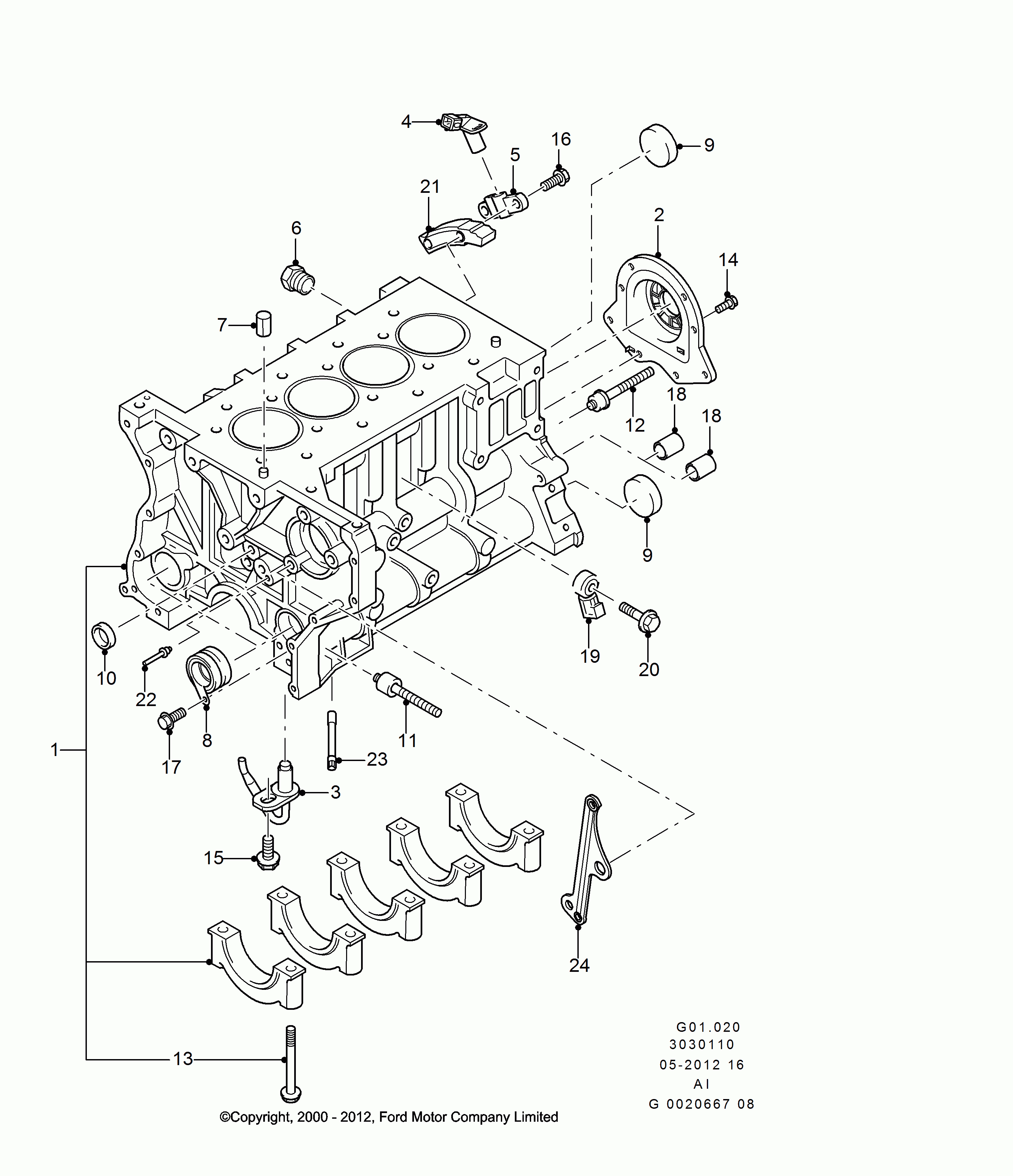 FORD 1 684 287 - Vārpstas blīvgredzens, Kloķvārpsta onlydrive.pro