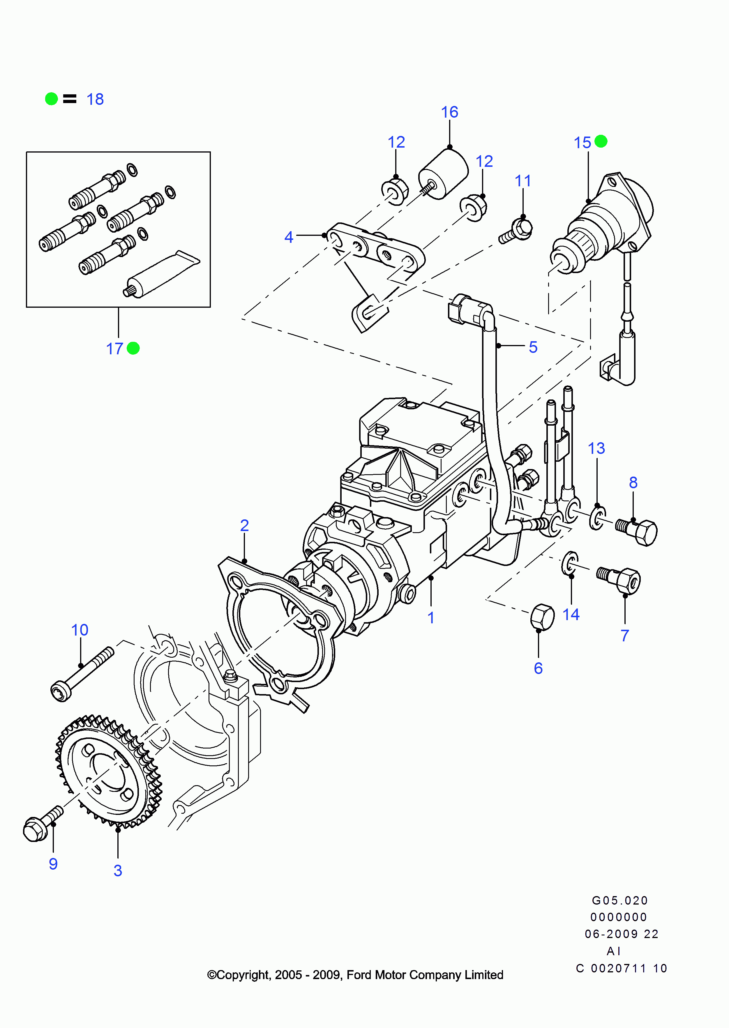 FORD 1353439 - Fuel injection pump: 1 pcs. onlydrive.pro