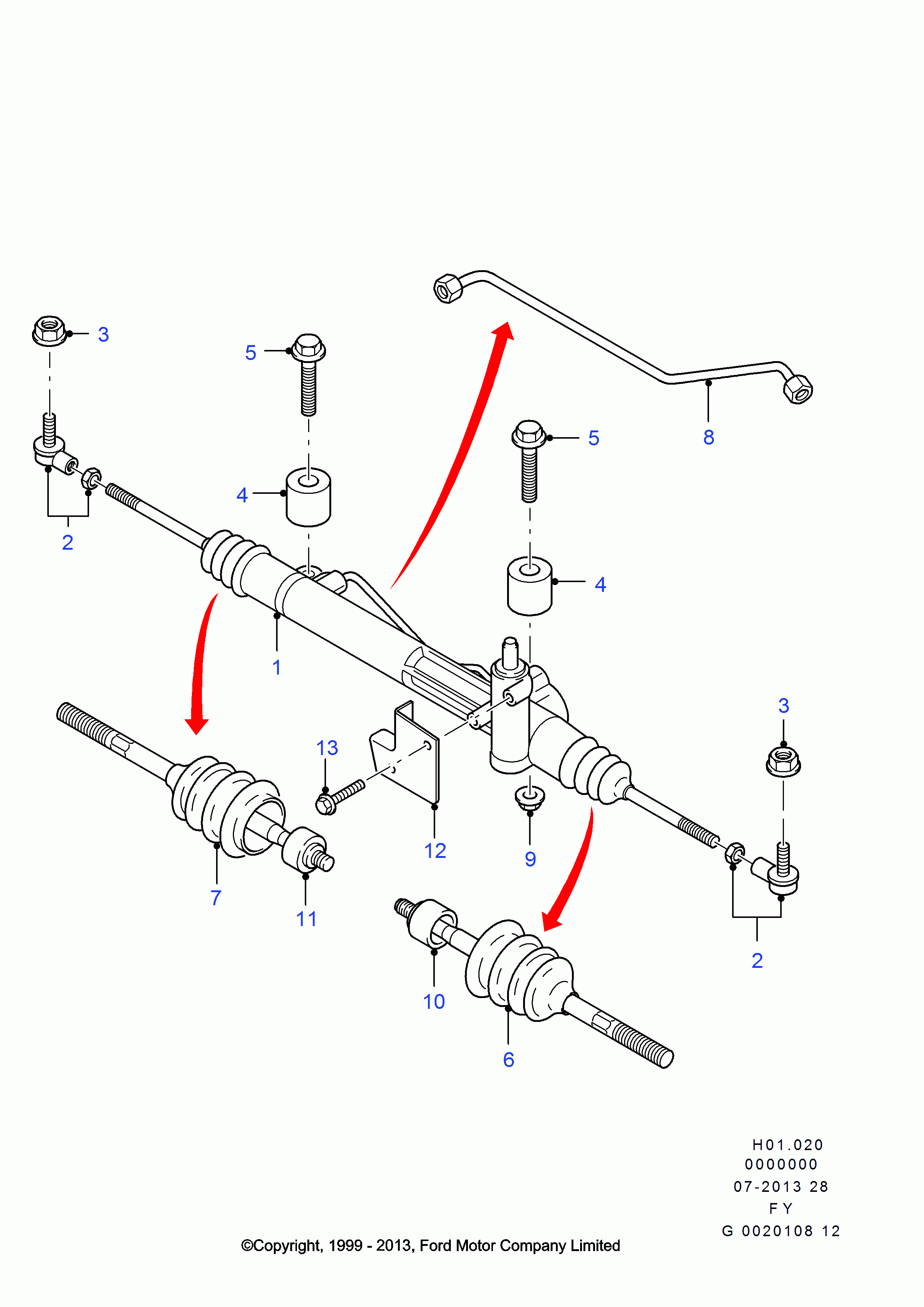 FORD 4602026 - Bellow Set, steering onlydrive.pro