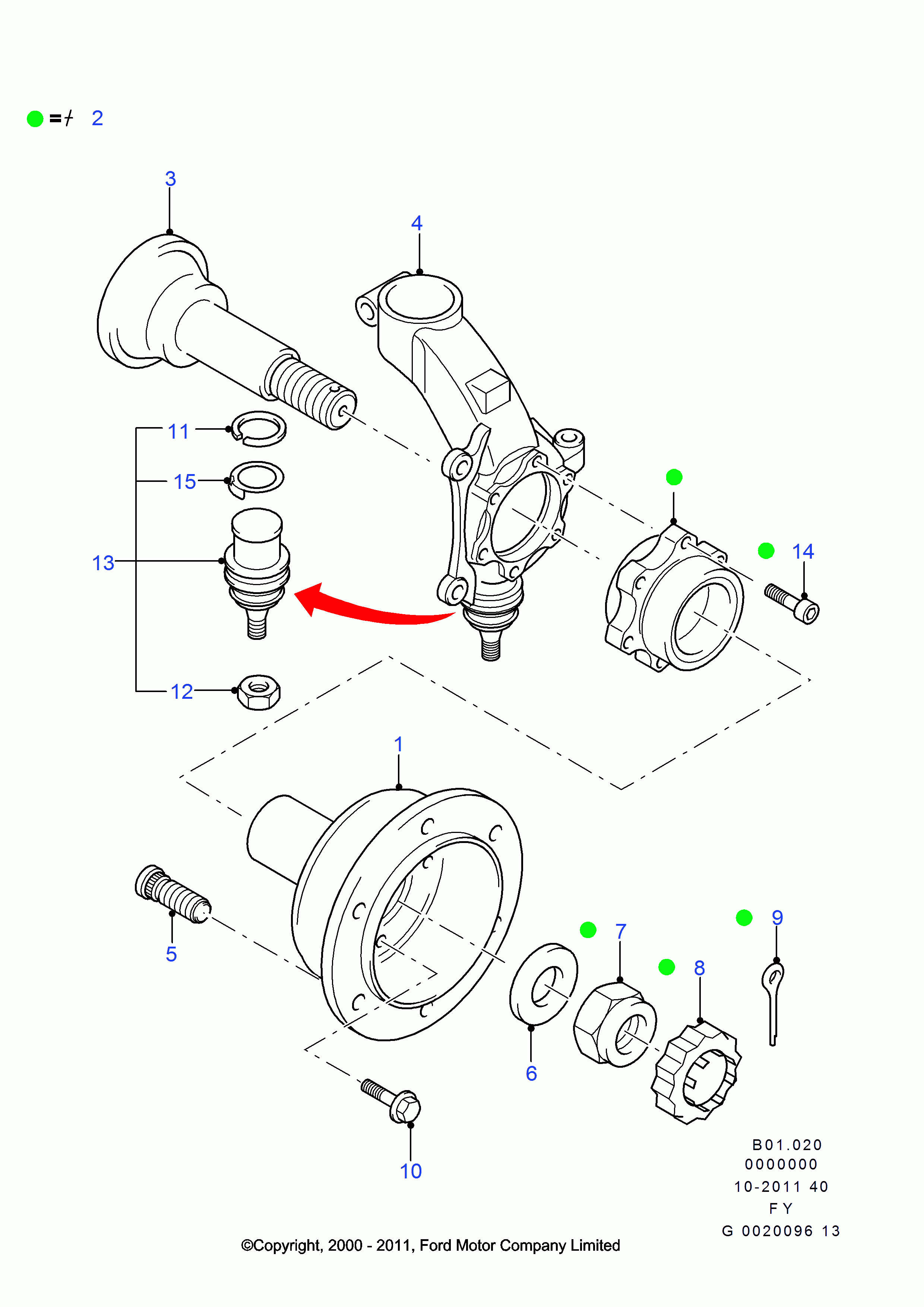 FORD 4372383 - Balst / Virzošais šarnīrs onlydrive.pro