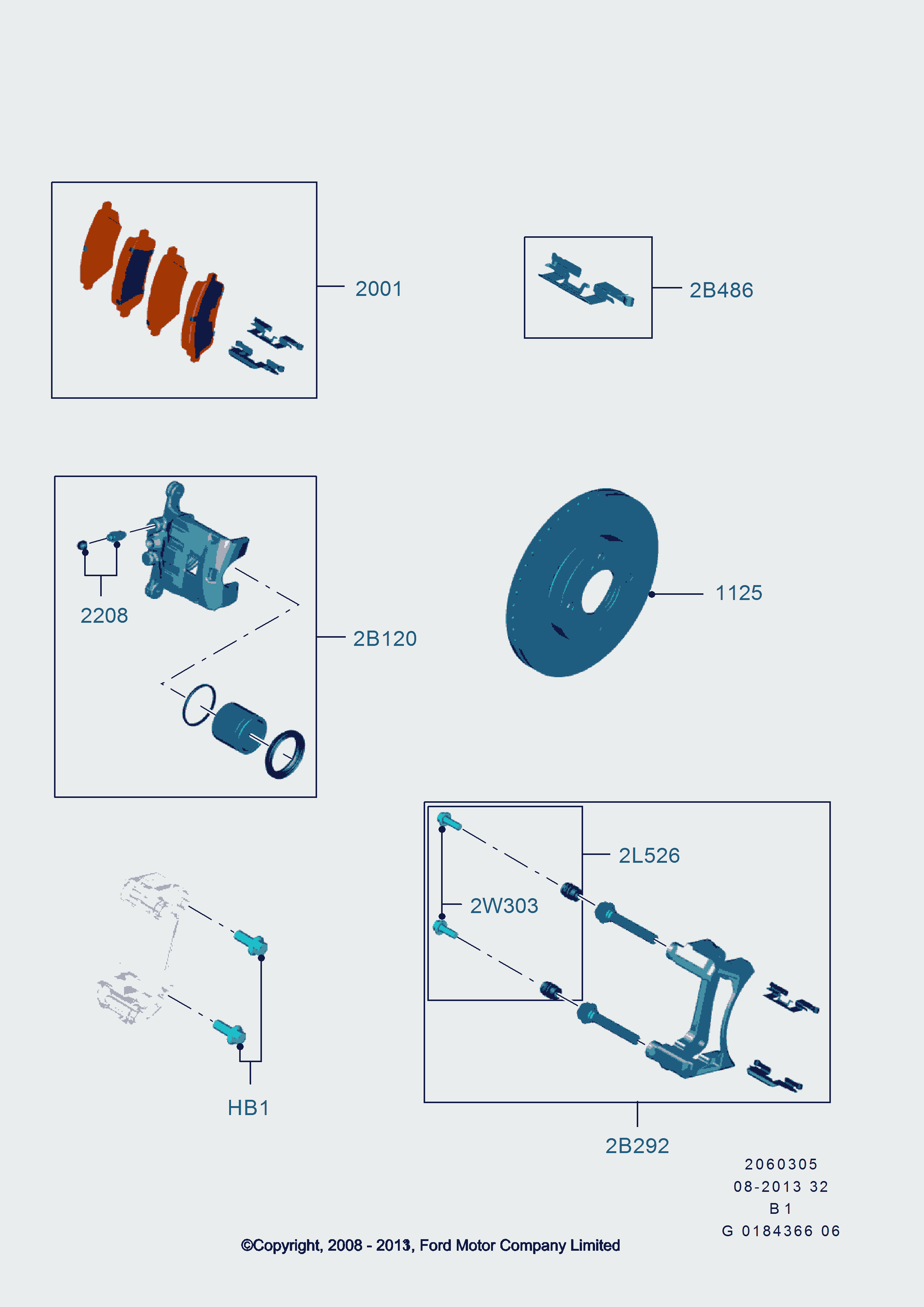 FORD 1855307 - Тормозные колодки, дисковые, комплект onlydrive.pro