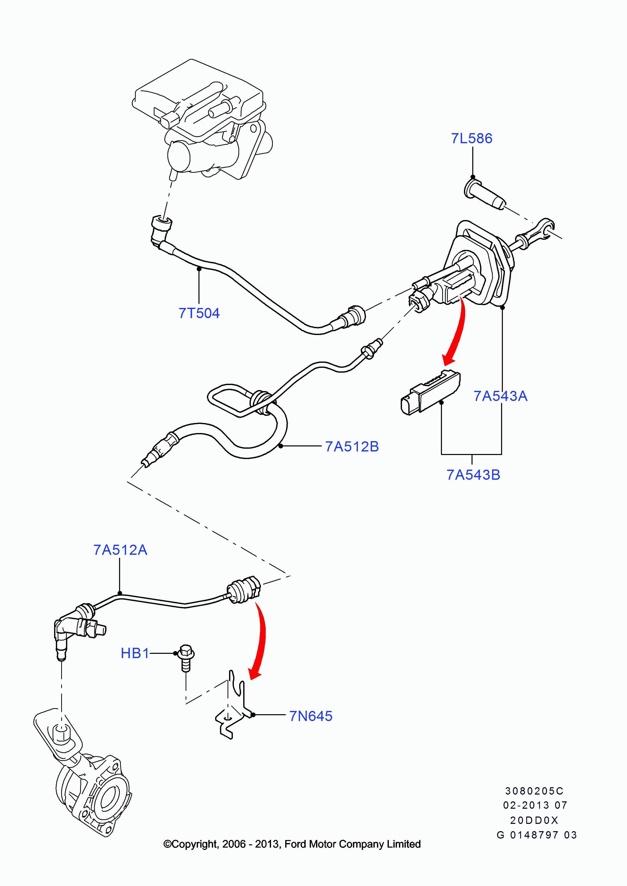 FORD 1801414 - Master Cylinder, clutch onlydrive.pro