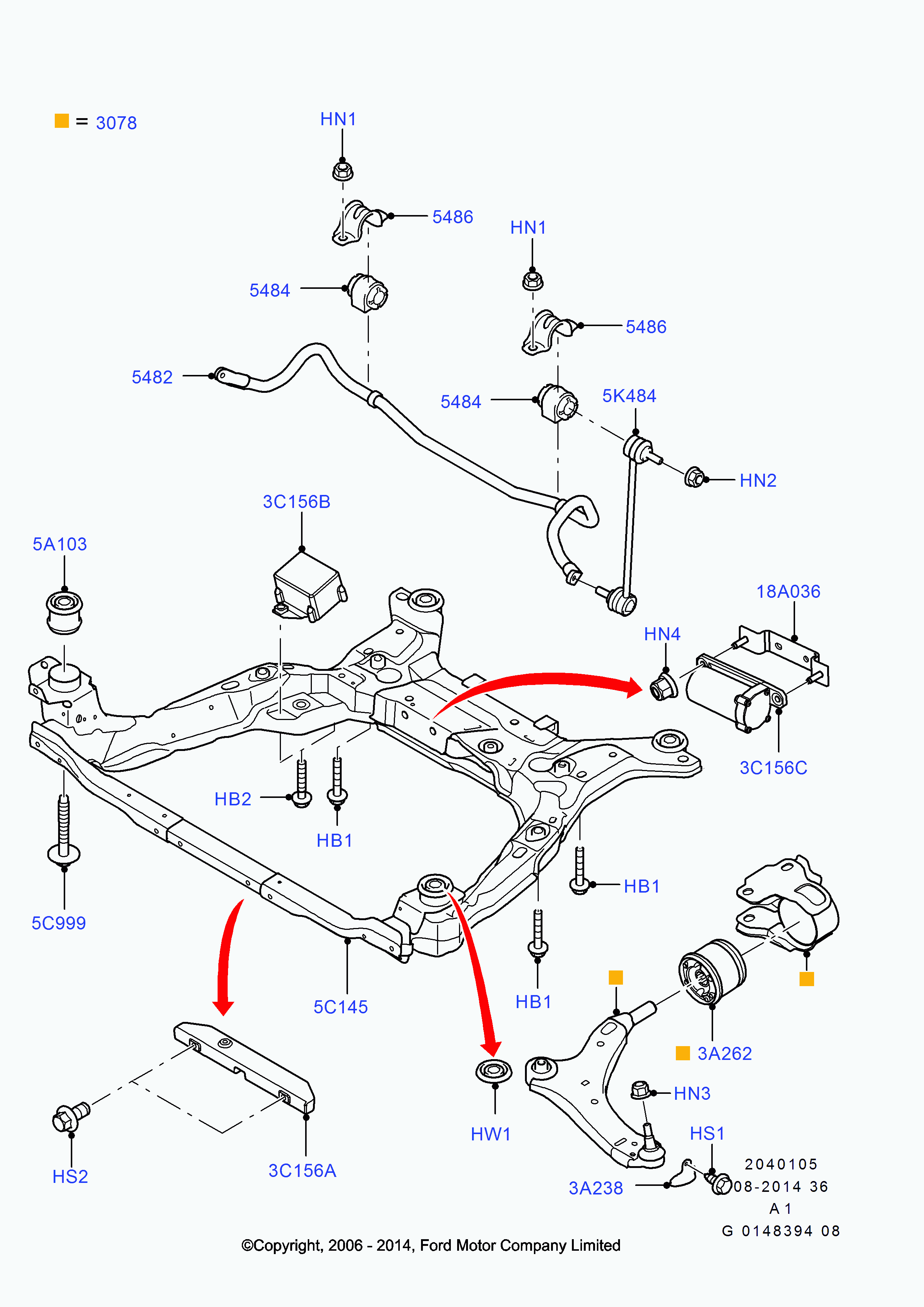 FORD 1405584 - Mounting, axle beam onlydrive.pro