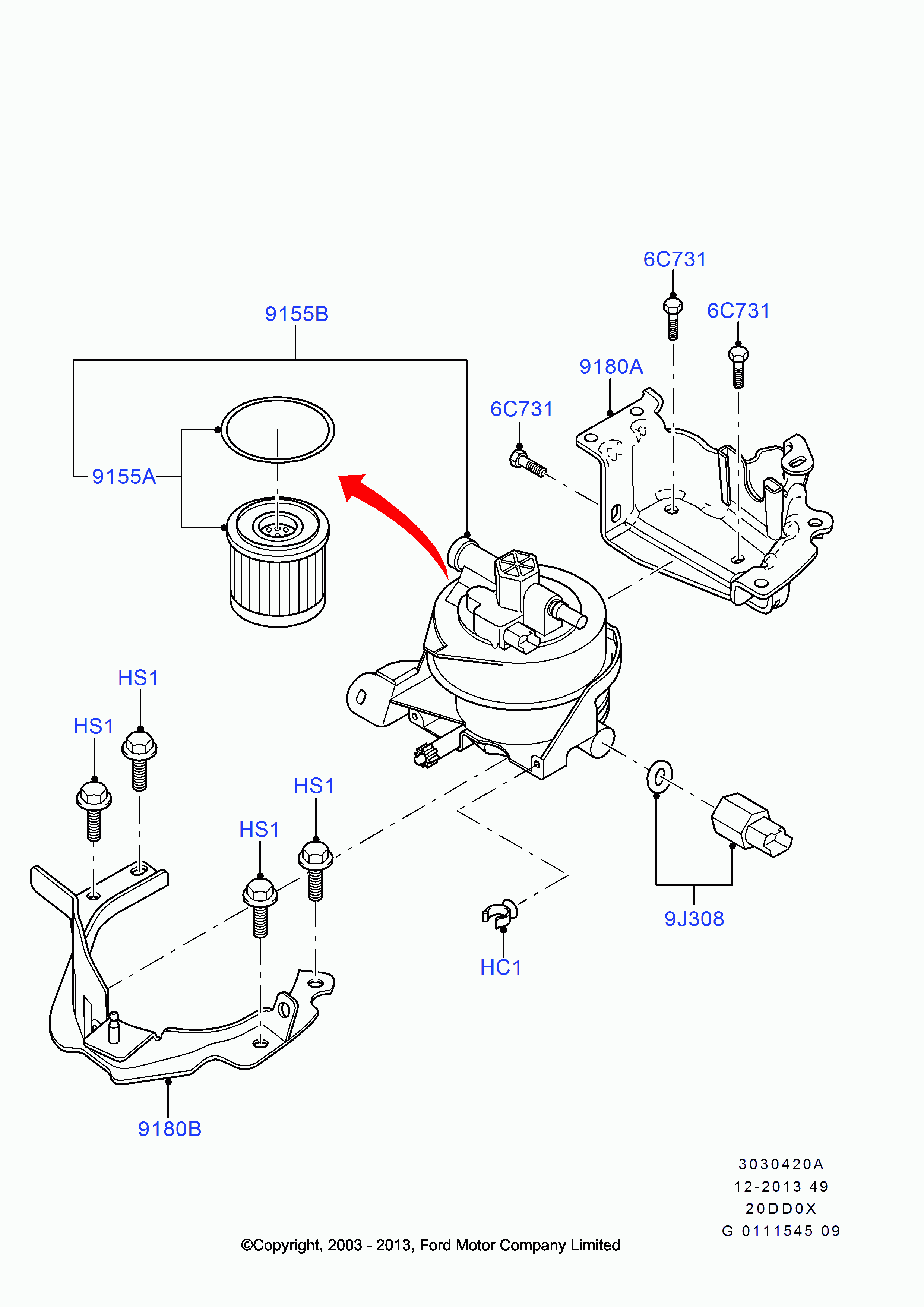 FORD 1318 563 - Fuel filter onlydrive.pro