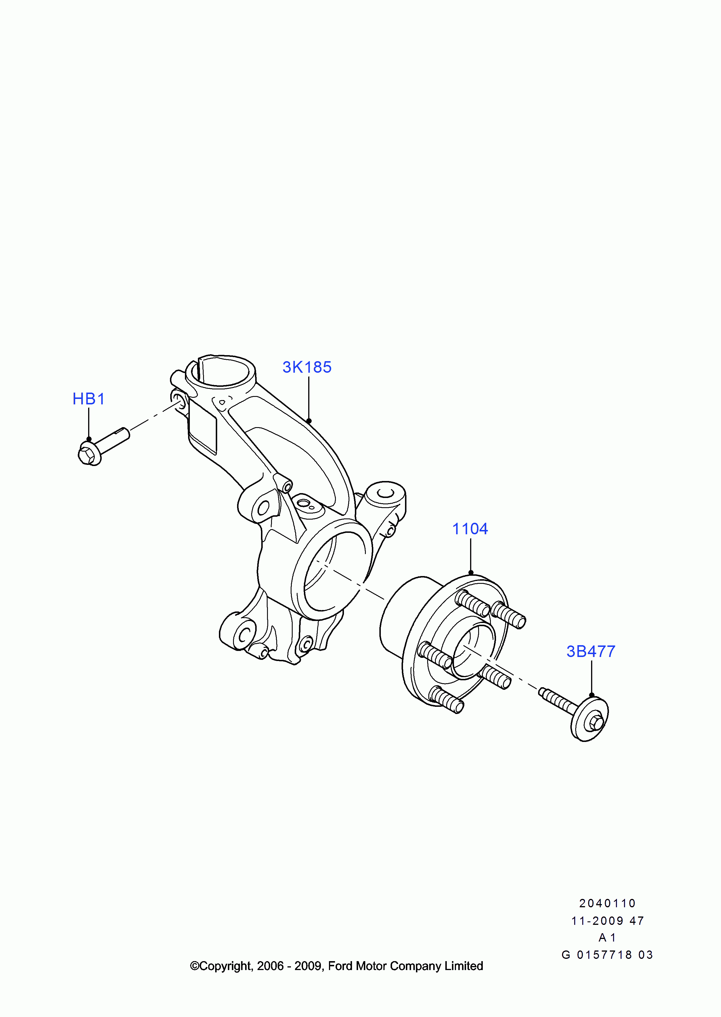 FORD 1474291 - Steering Knuckle, wheel suspension onlydrive.pro