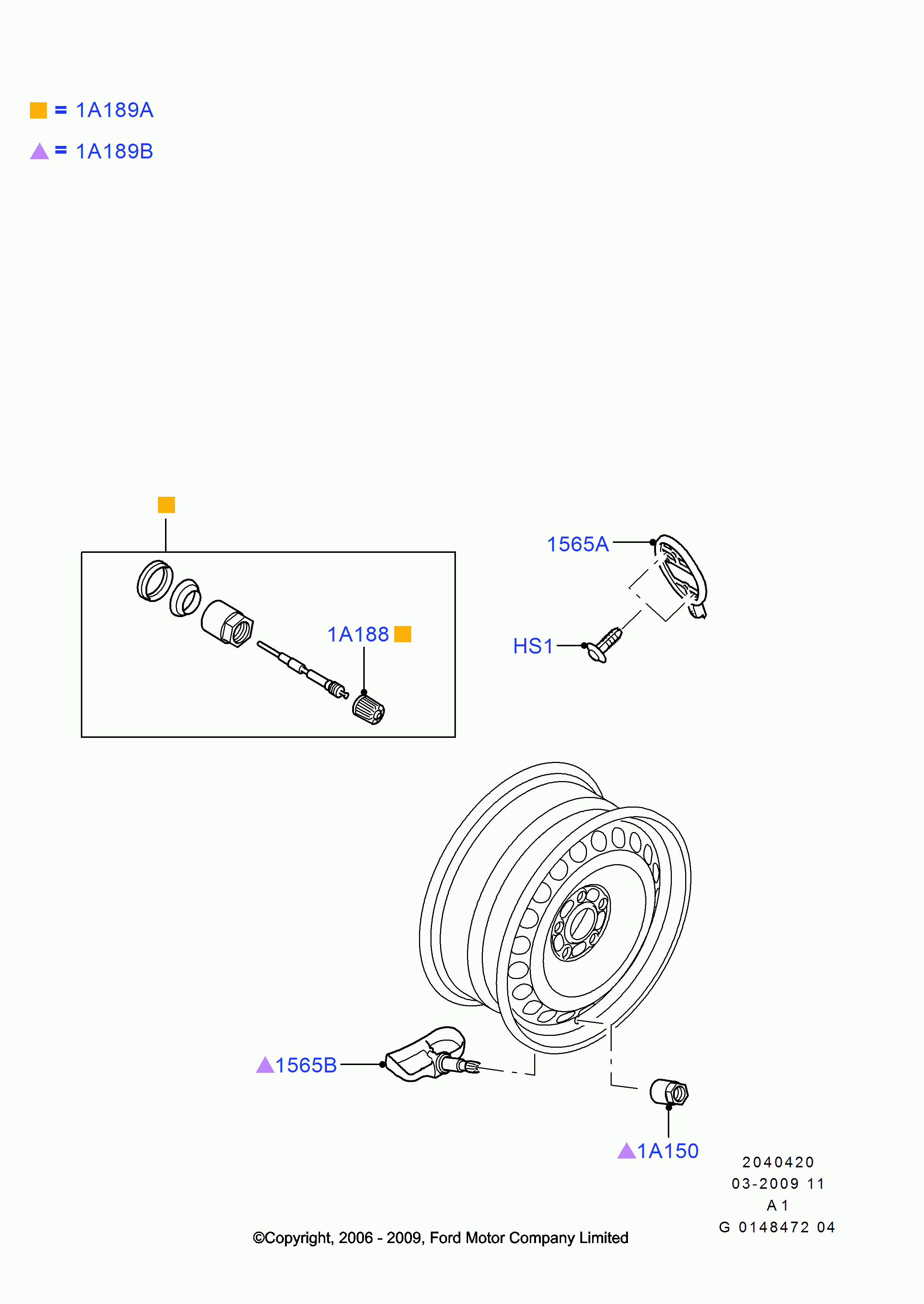 FORD 1757231 - Korjaussarja, venttiili (rengaspaine-tarkkailujärjestelmä) onlydrive.pro