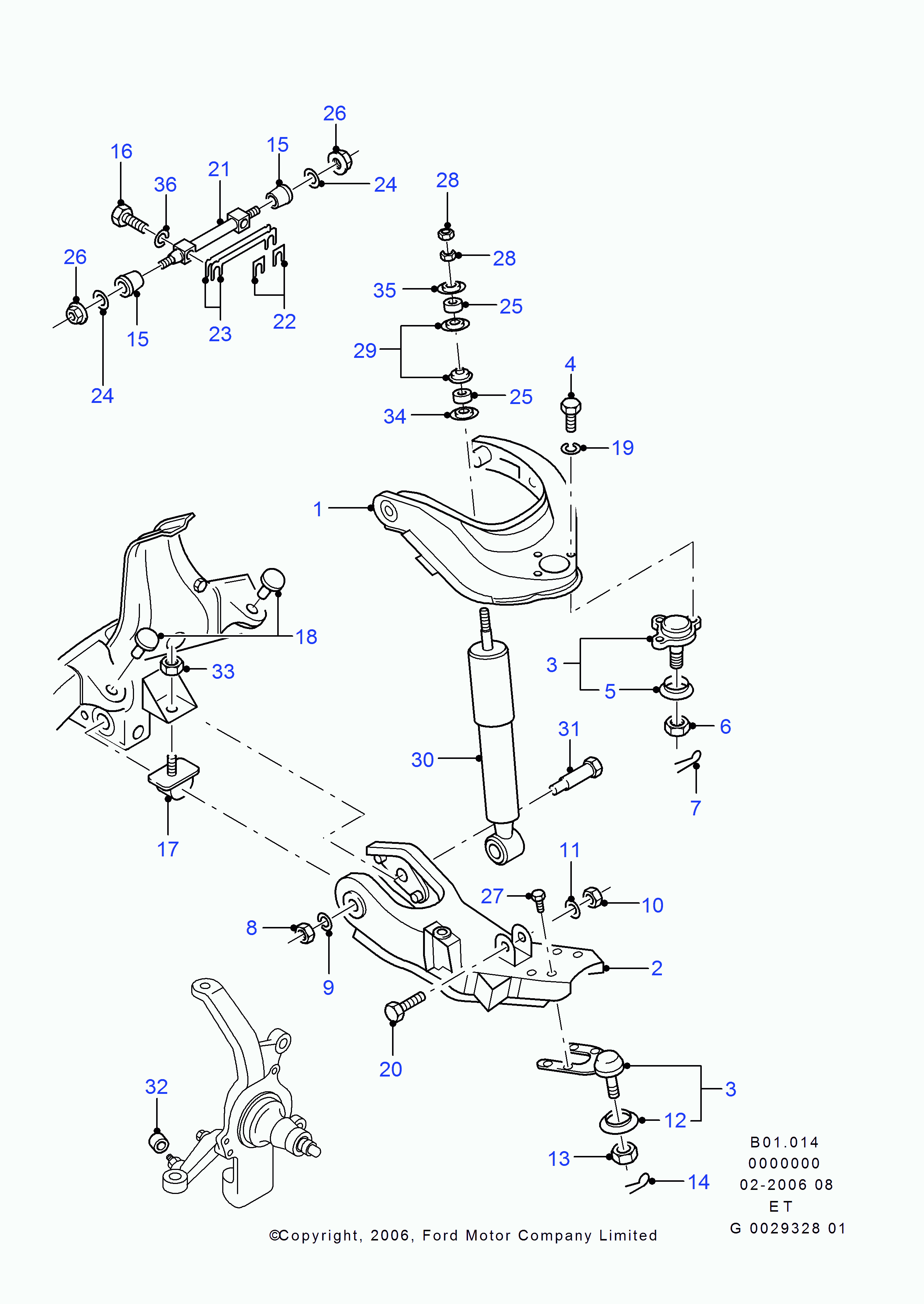 FORD 1 456 059 - Valdymo svirties / išilginių svirčių įvorė onlydrive.pro