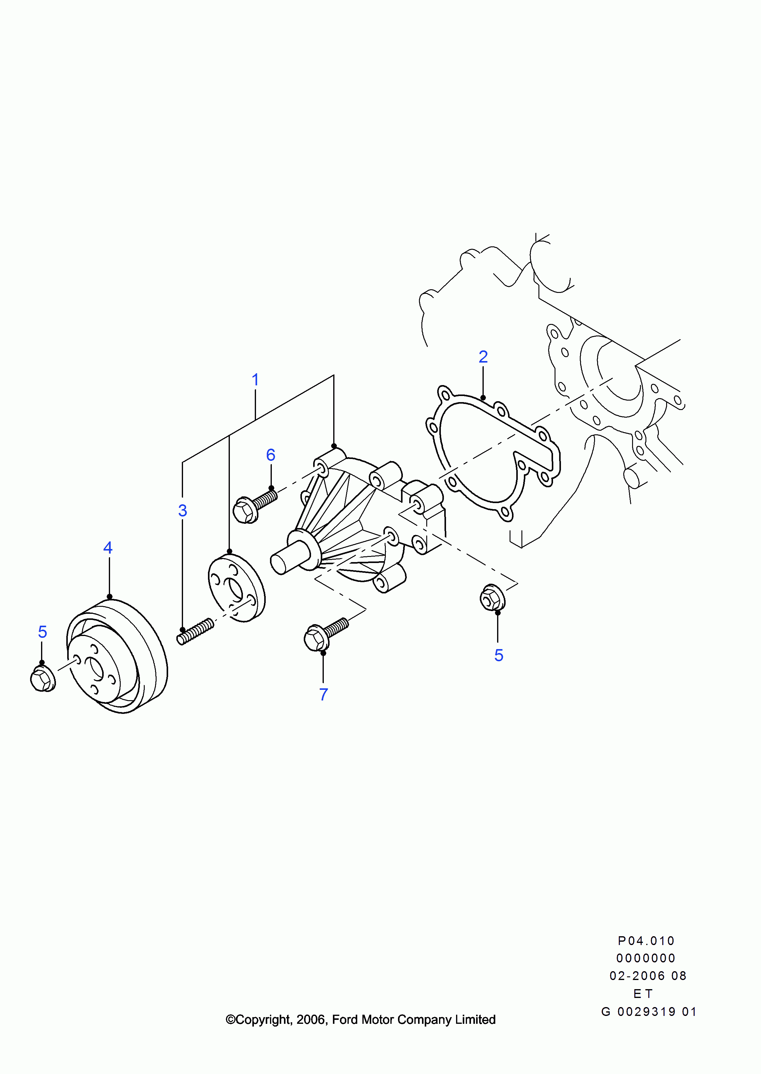 FORD 3599761 - Tarpiklis, vandens siurblys onlydrive.pro