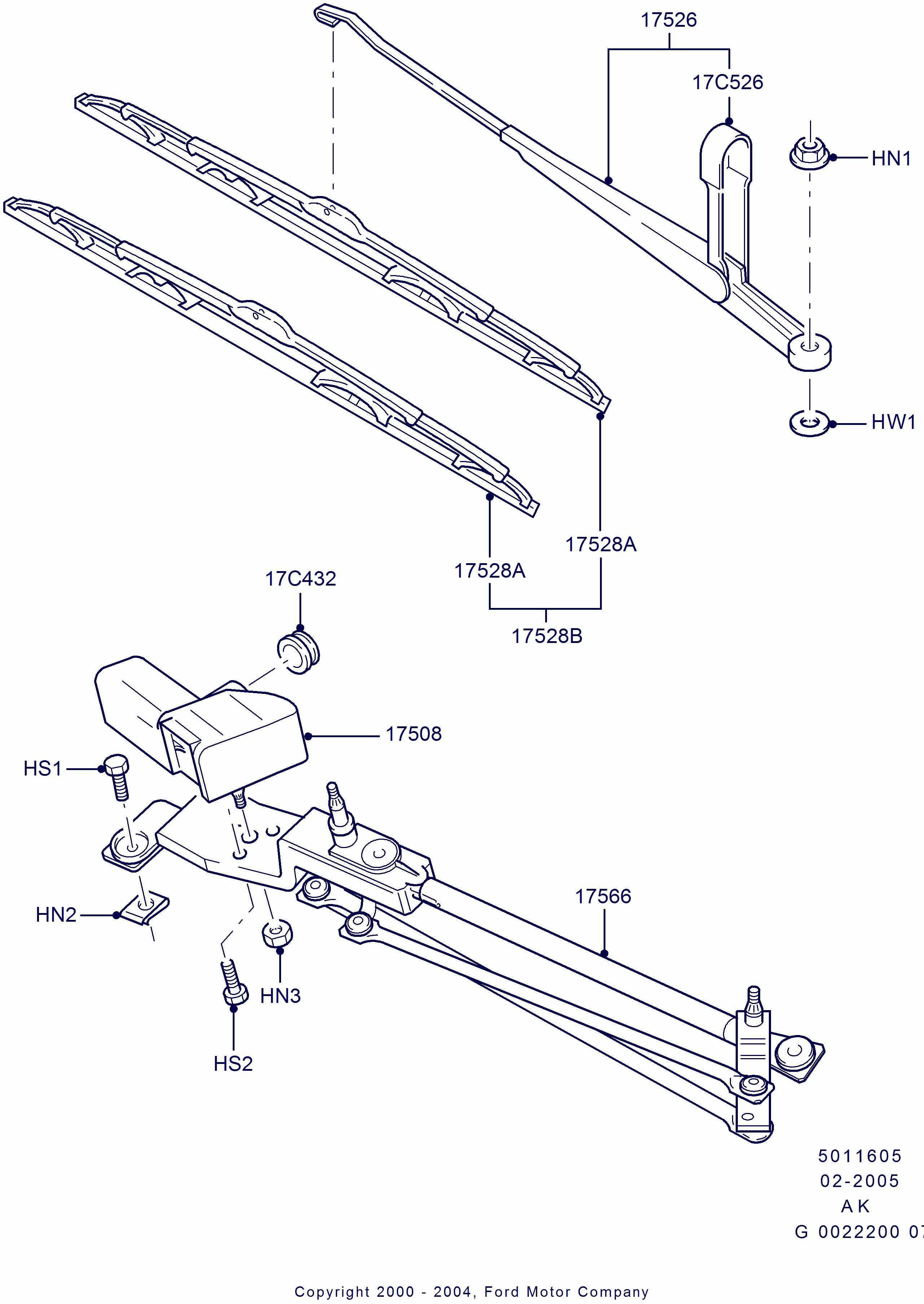 FORD 1354282 - Windscreen wiper: 1 pcs. onlydrive.pro