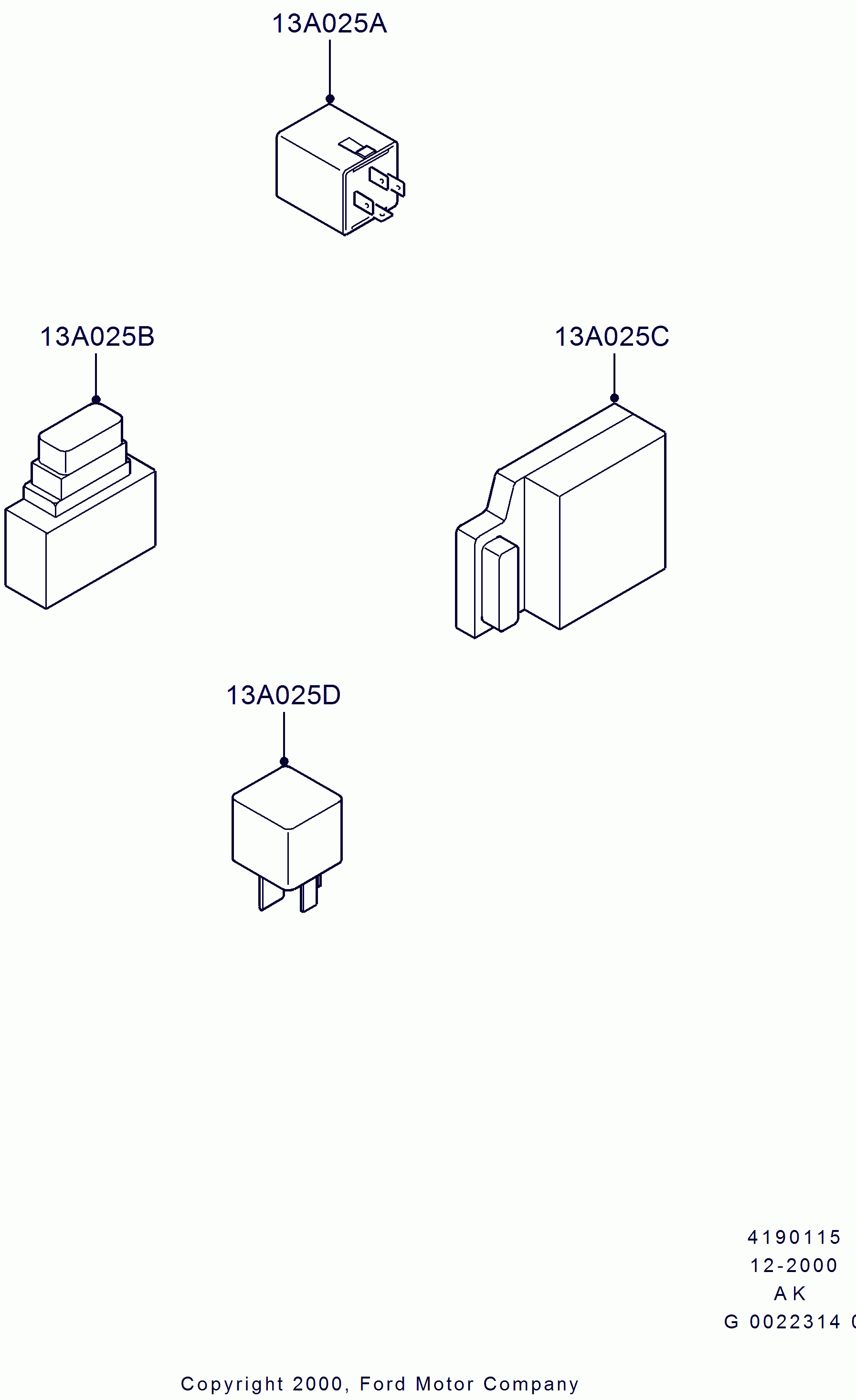 FORD 3968349 - Relays: 1 pcs. onlydrive.pro