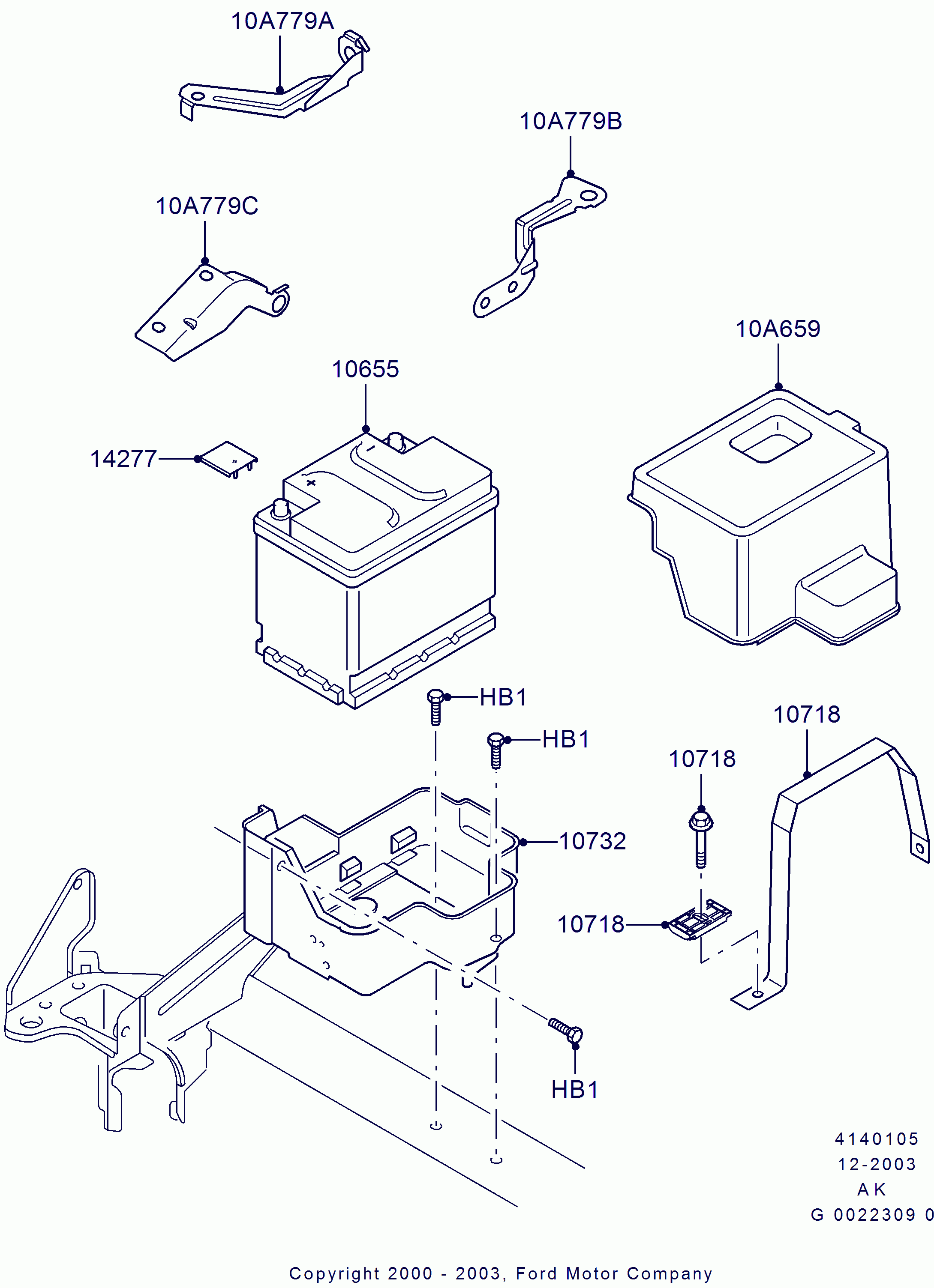 FORD 1672940 - Battery and mountings: 1 pcs. onlydrive.pro