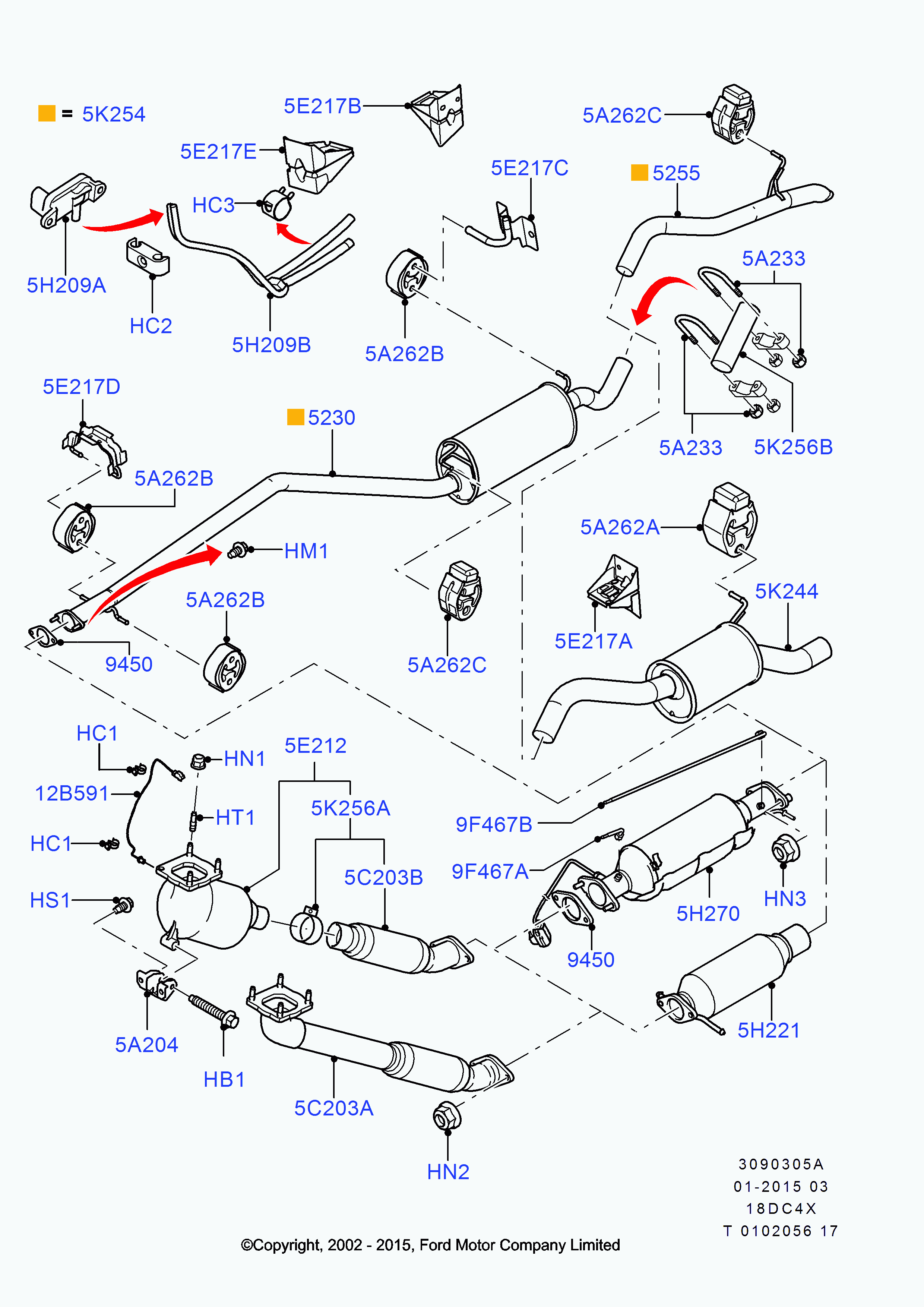 FORD 1 105 584 - Прокладка, труба выхлопного газа onlydrive.pro