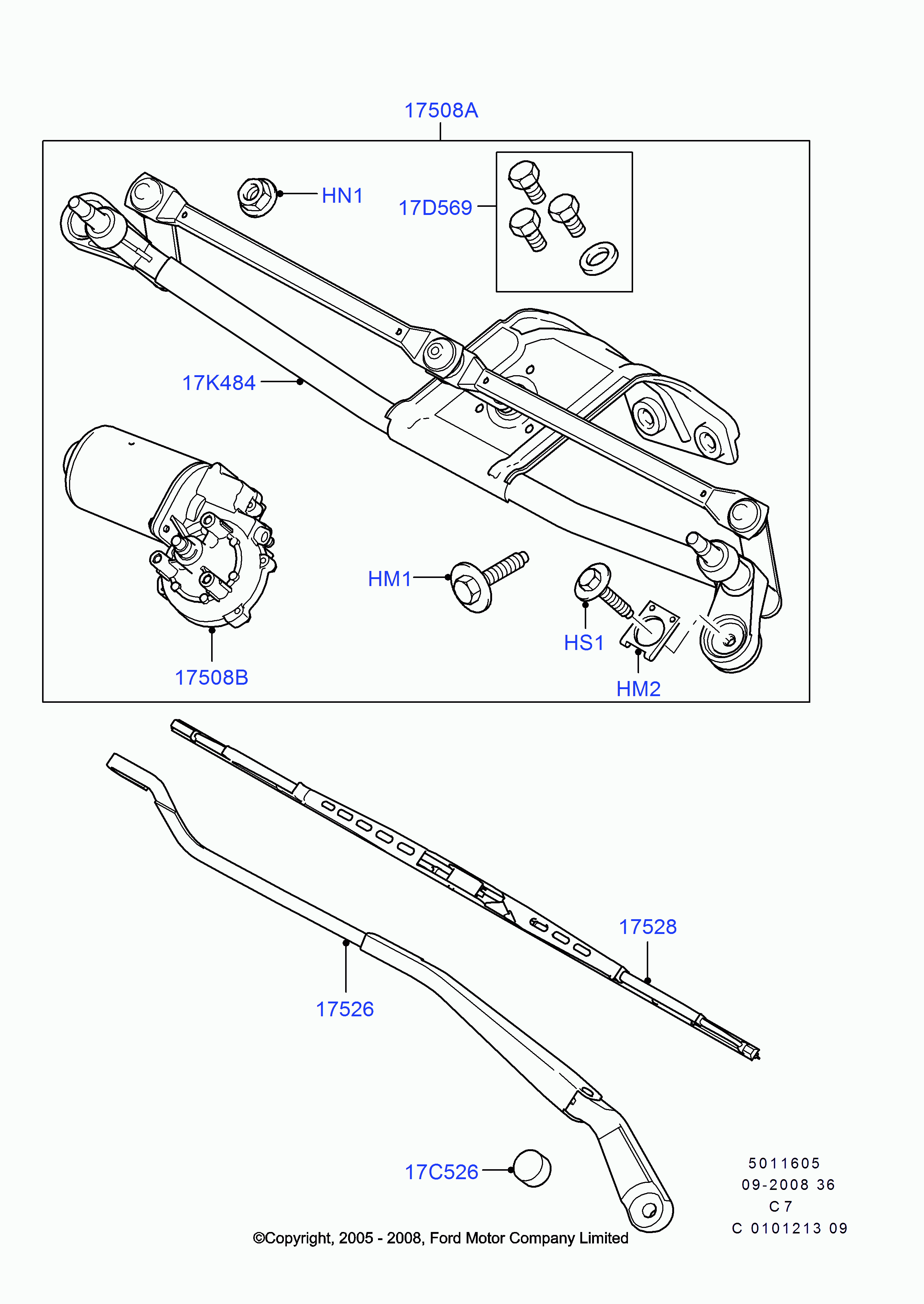 FORD 5201086 - Stikla tīrītāja slotiņa onlydrive.pro