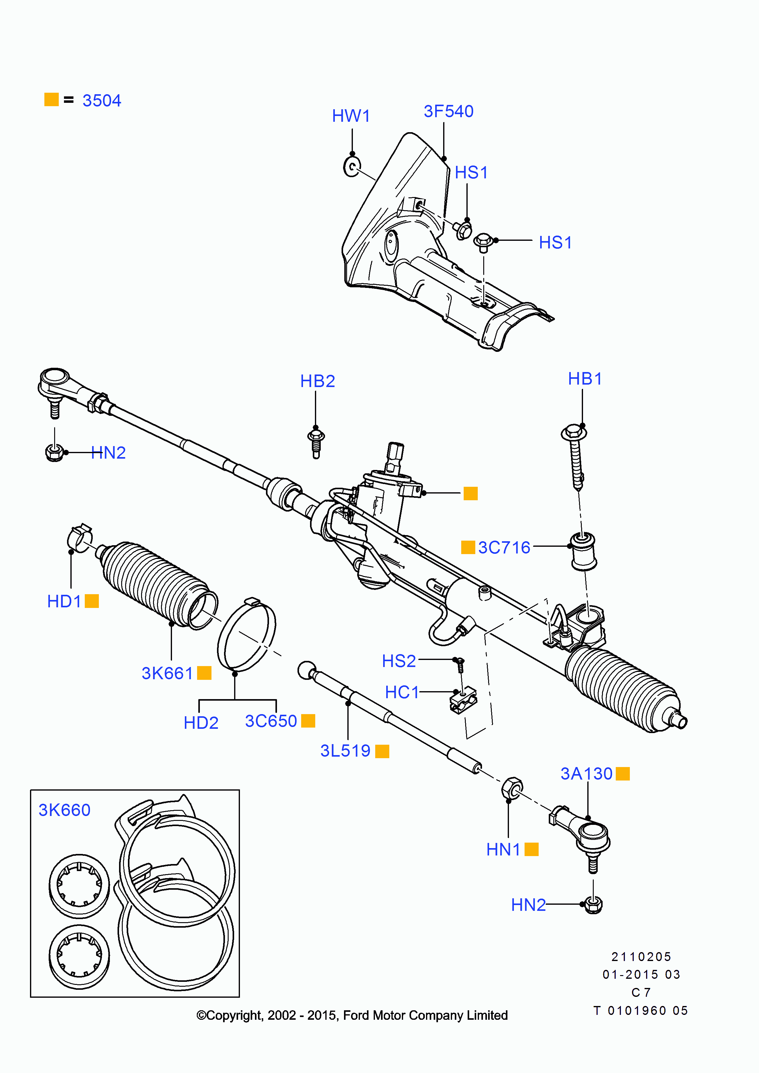 FORD 4381841 - Bellow Set, steering onlydrive.pro