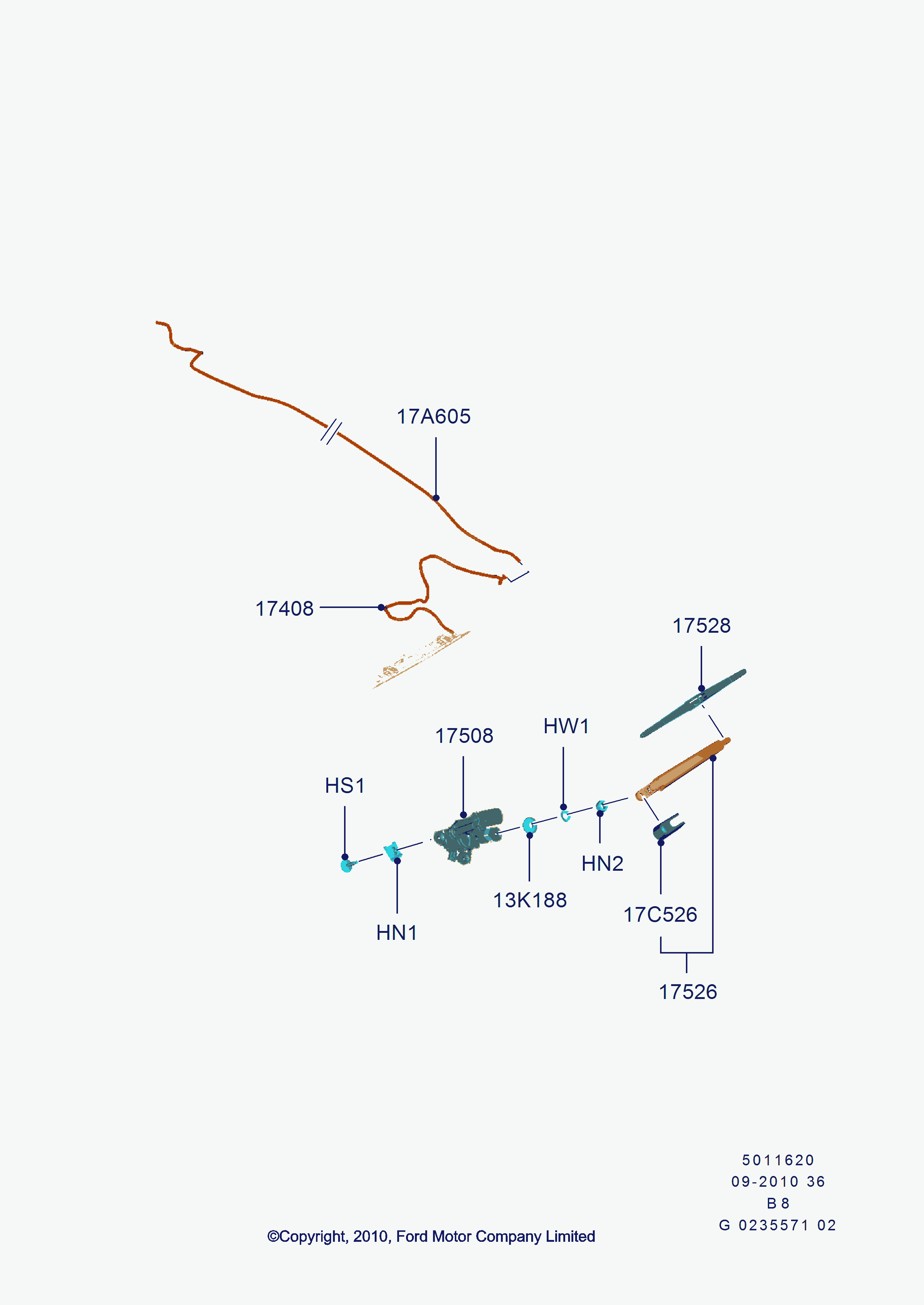 FORD 1 718 652 - Wiper Arm Set, window cleaning onlydrive.pro