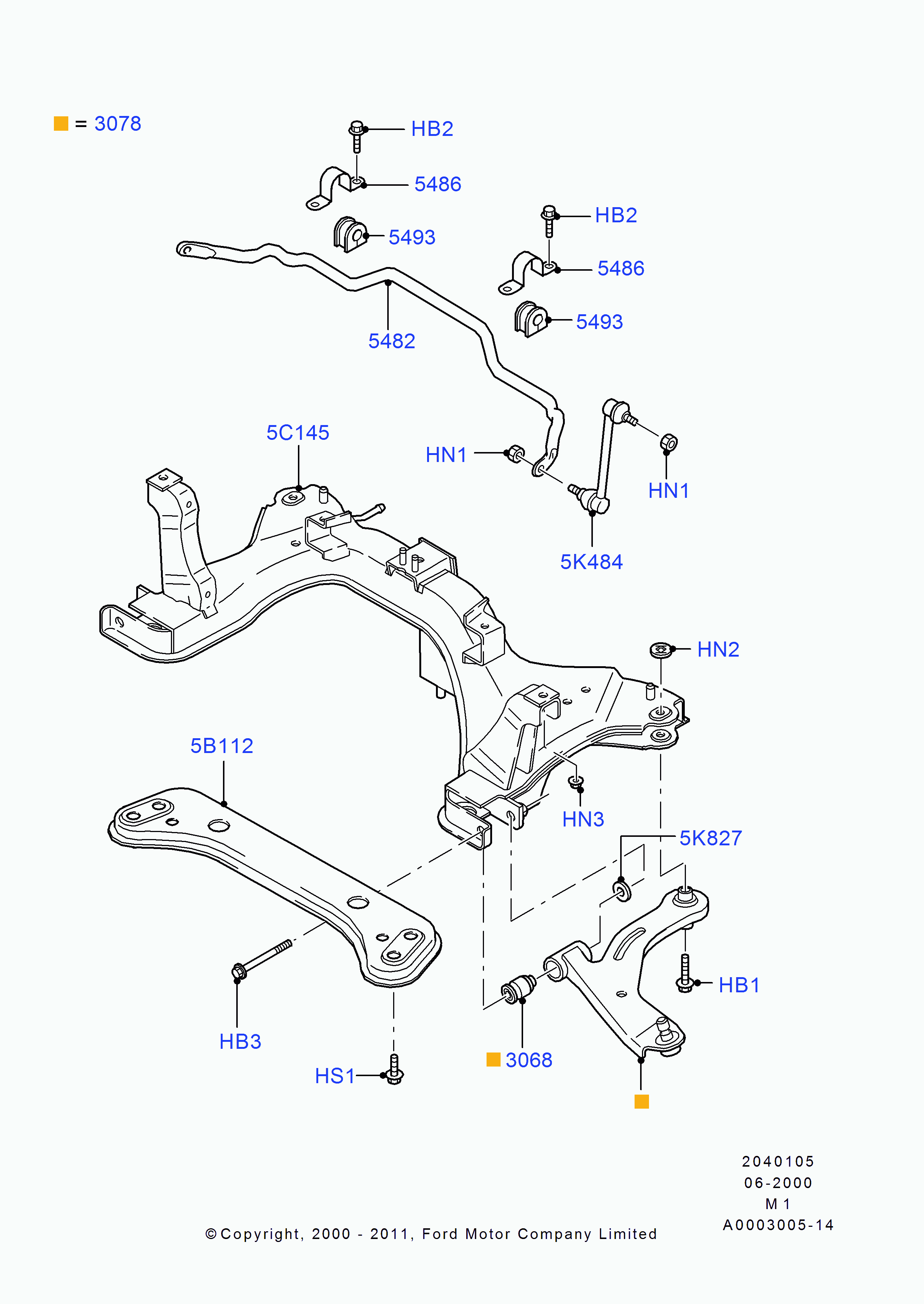 MAZDA 4462153 - Šarnyro stabilizatorius onlydrive.pro