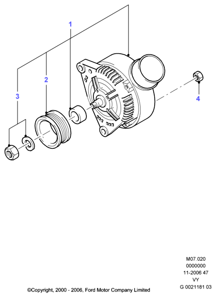 FORD 1 100 711 - Kintamosios srovės generatorius onlydrive.pro