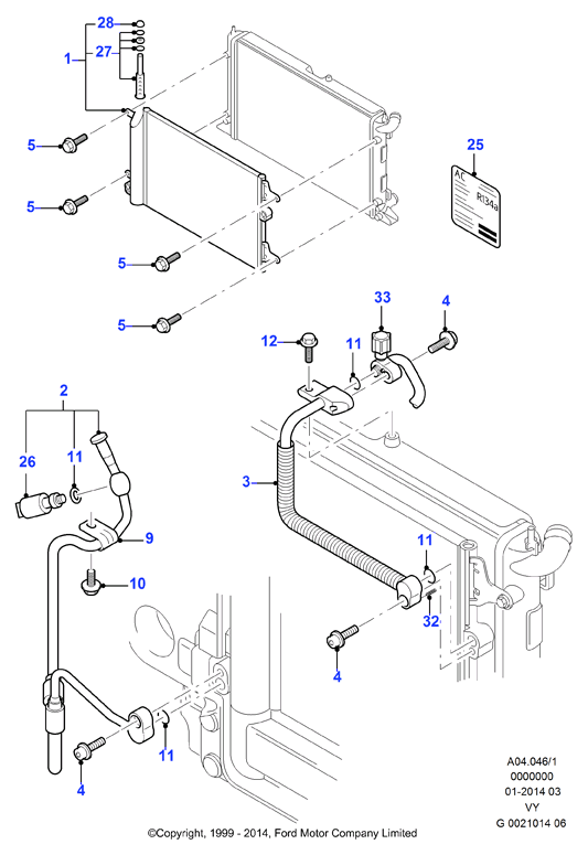 FORD 1008440 - Air conditioning system components: 1 pcs. onlydrive.pro