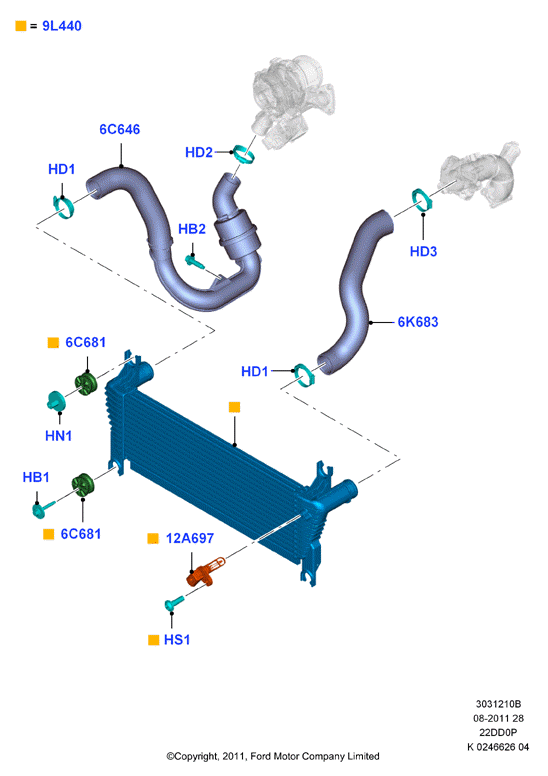 FORD 2006019 - Sensor, intake air temperature onlydrive.pro