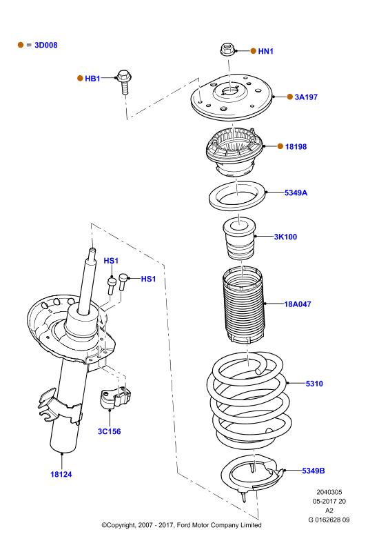 FORD 1539863 - Подшипник качения, опора стойки амортизатора onlydrive.pro